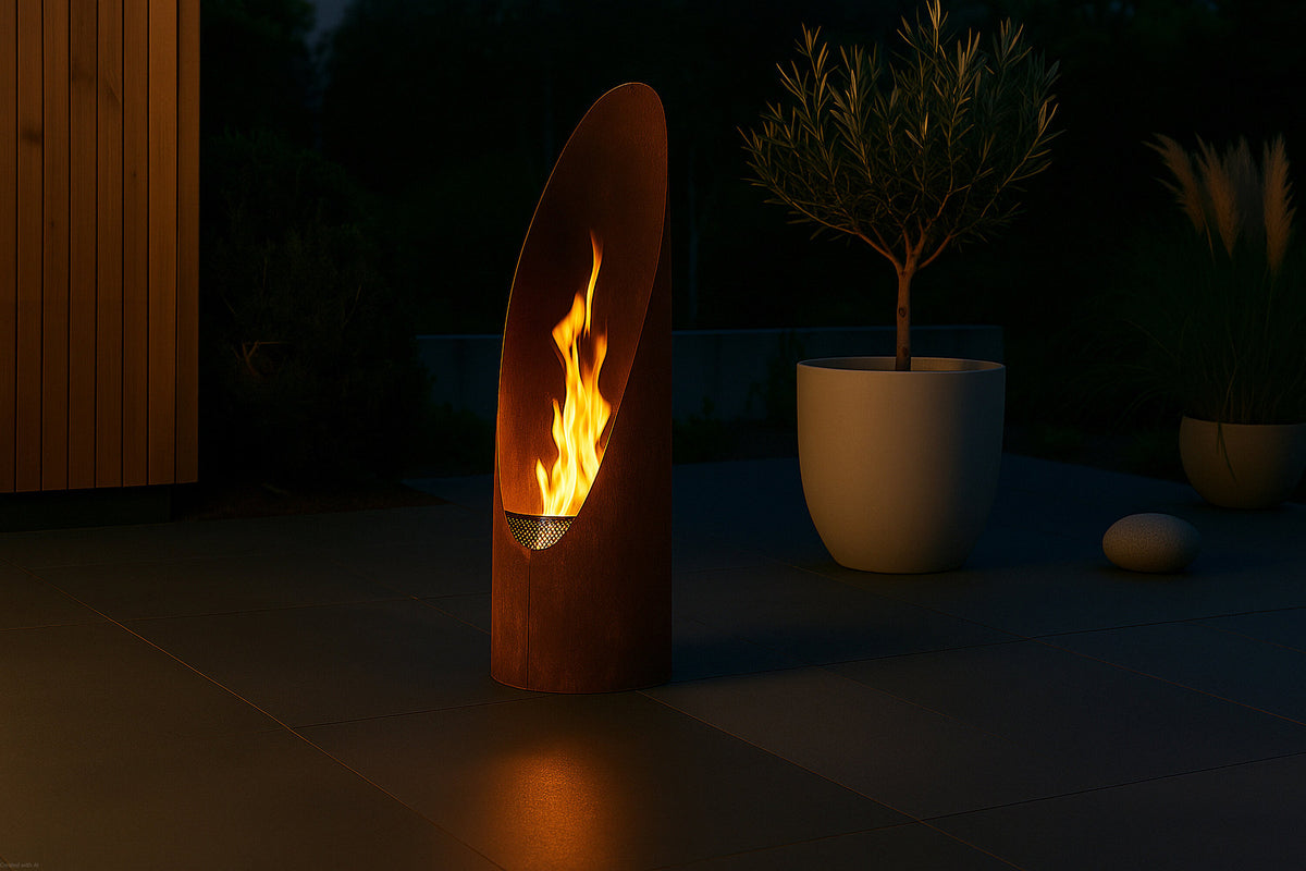 Bastian Feuerkorb in Rostorange präsentiert im Onlineshop von KAQTU Design AG. Feuerschale ist von Venture Home