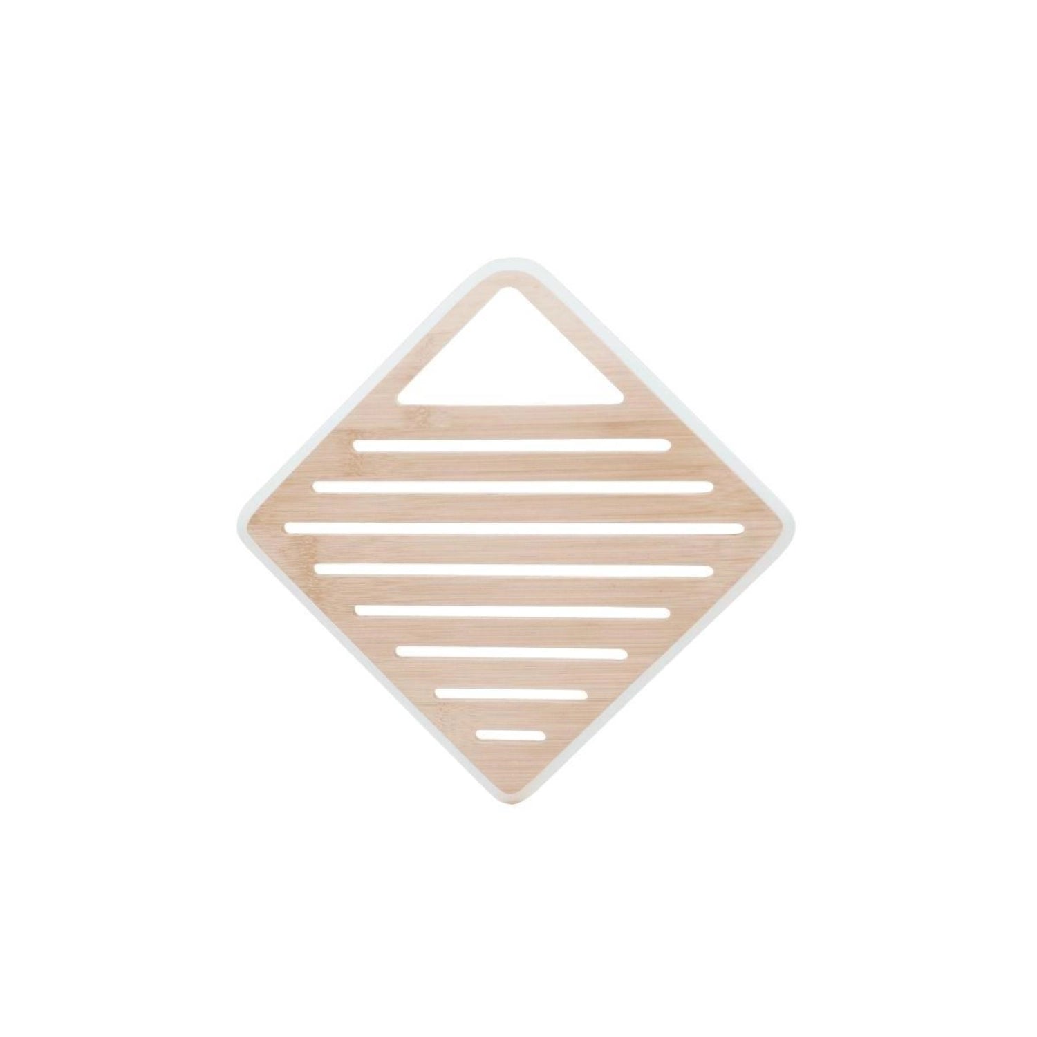 Dessous de verre en bambou 20x20cm crème