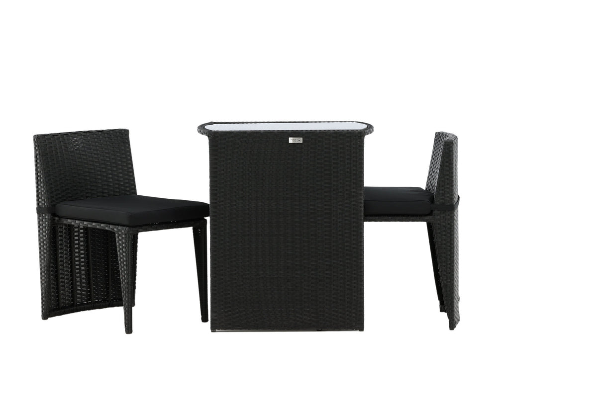 Savanna Café Outdoorset 66cm/2St. in Schwarz präsentiert im Onlineshop von KAQTU Design AG. Gartentischset ist von Venture Home