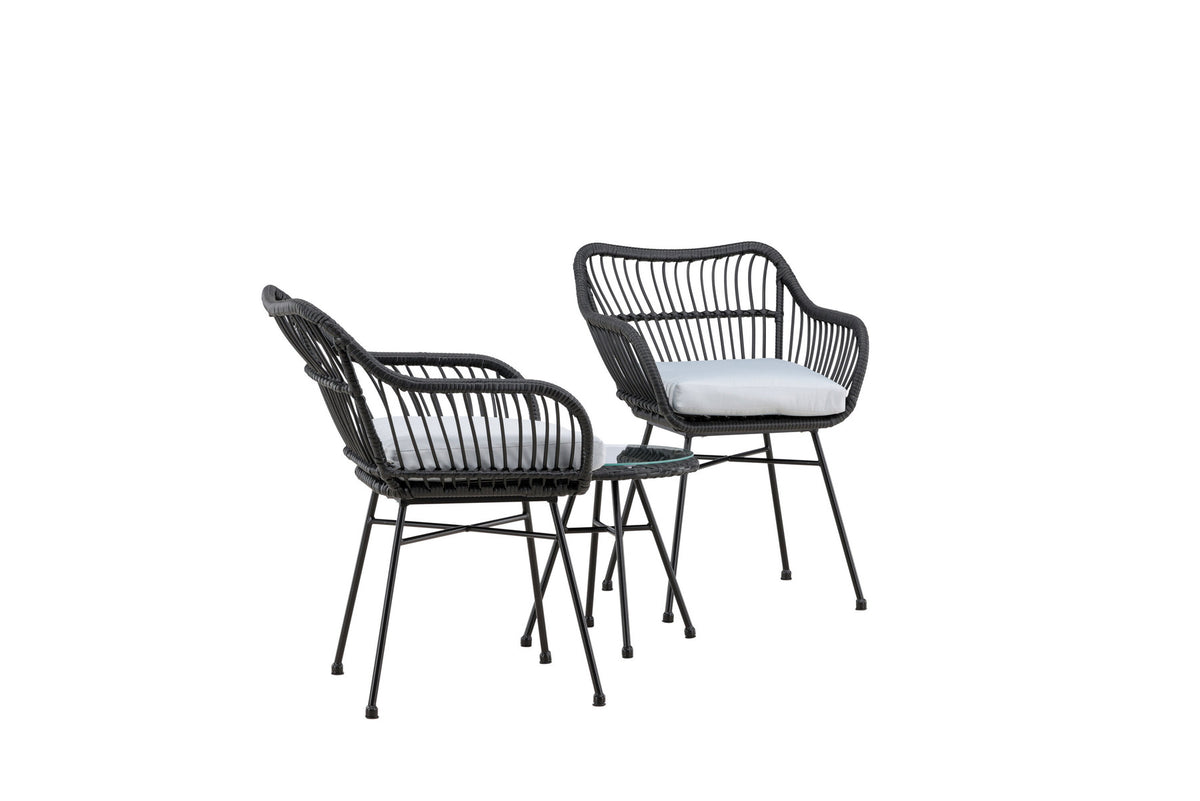 Viga Lounge Outdoorset ⌀40cm in Schwarz präsentiert im Onlineshop von KAQTU Design AG. Loungeset ist von Venture Home