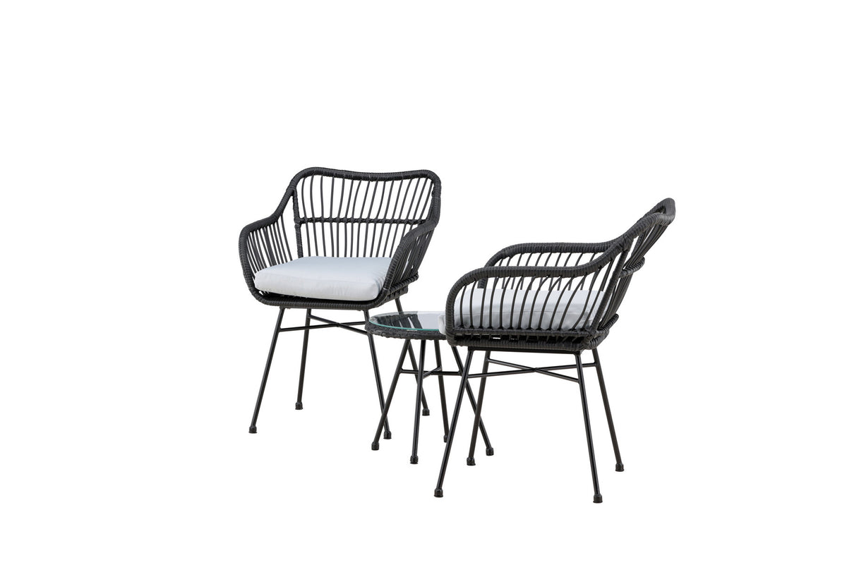 Viga Lounge Outdoorset ⌀40cm in Schwarz präsentiert im Onlineshop von KAQTU Design AG. Loungeset ist von Venture Home