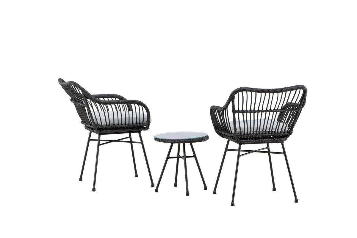 Viga Lounge Outdoorset ⌀40cm in Schwarz präsentiert im Onlineshop von KAQTU Design AG. Loungeset ist von Venture Home