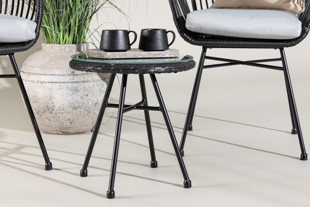 Viga Lounge Outdoorset ⌀40cm in Schwarz präsentiert im Onlineshop von KAQTU Design AG. Loungeset ist von Venture Home