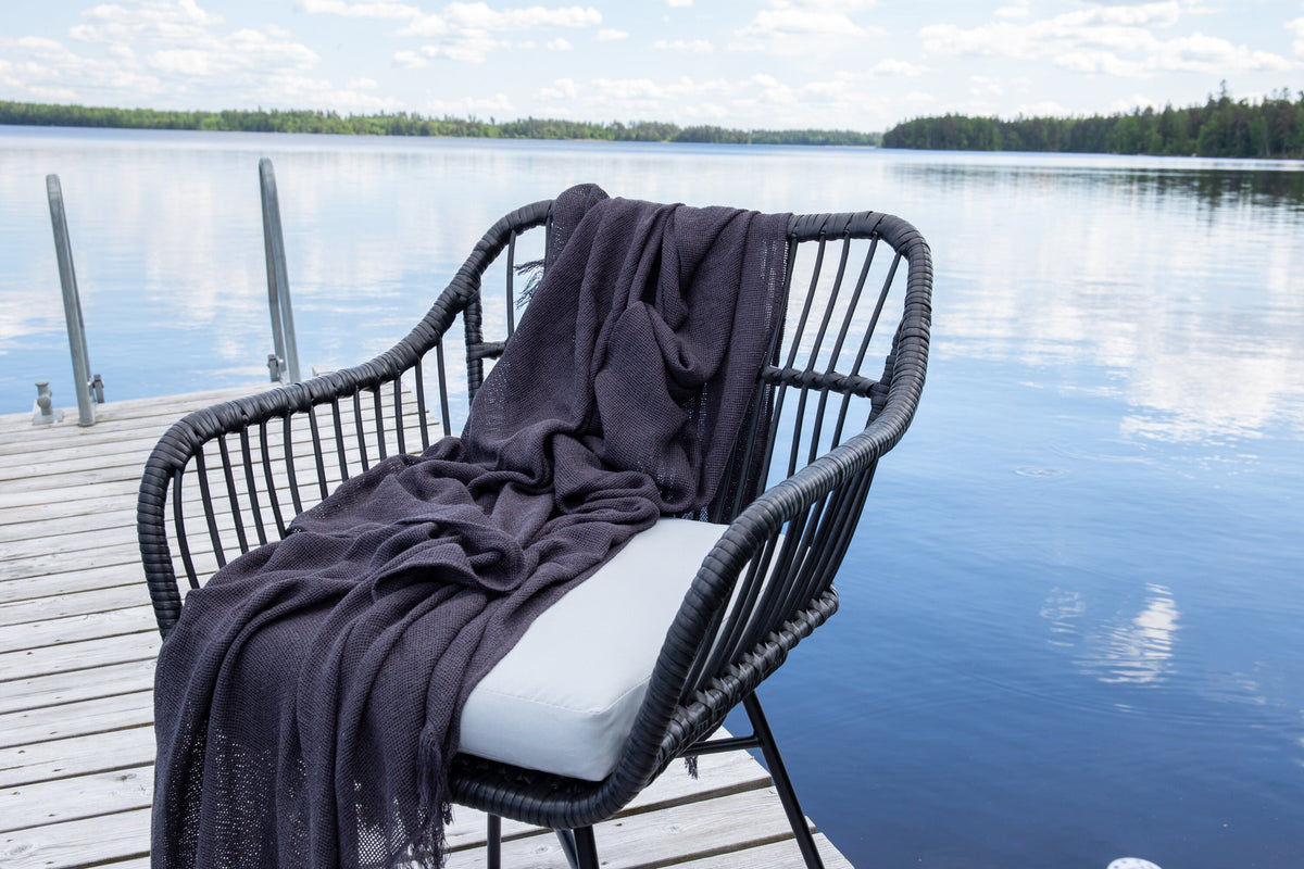 Viga Lounge Outdoorset ⌀40cm in Schwarz präsentiert im Onlineshop von KAQTU Design AG. Loungeset ist von Venture Home