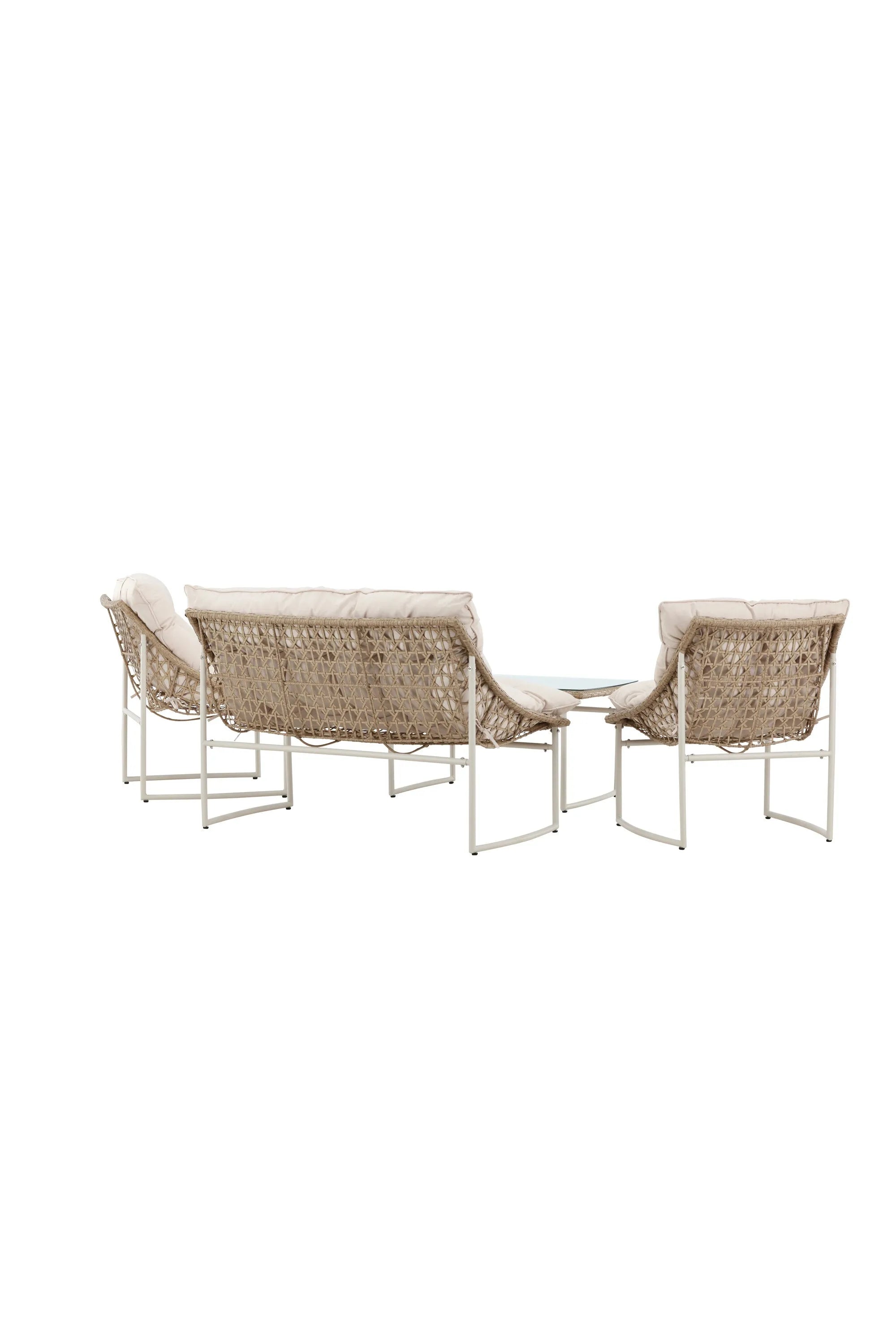 Tina Outdoor Sofa-Set in Weiss präsentiert im Onlineshop von KAQTU Design AG. Loungeset ist von Venture Home