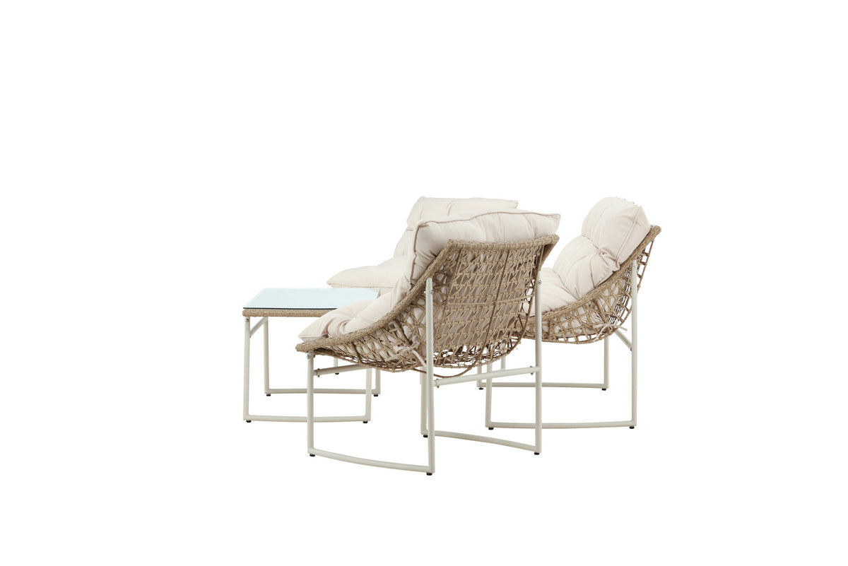 Tina Outdoor Sofa-Set in Weiss präsentiert im Onlineshop von KAQTU Design AG. Loungeset ist von Venture Home