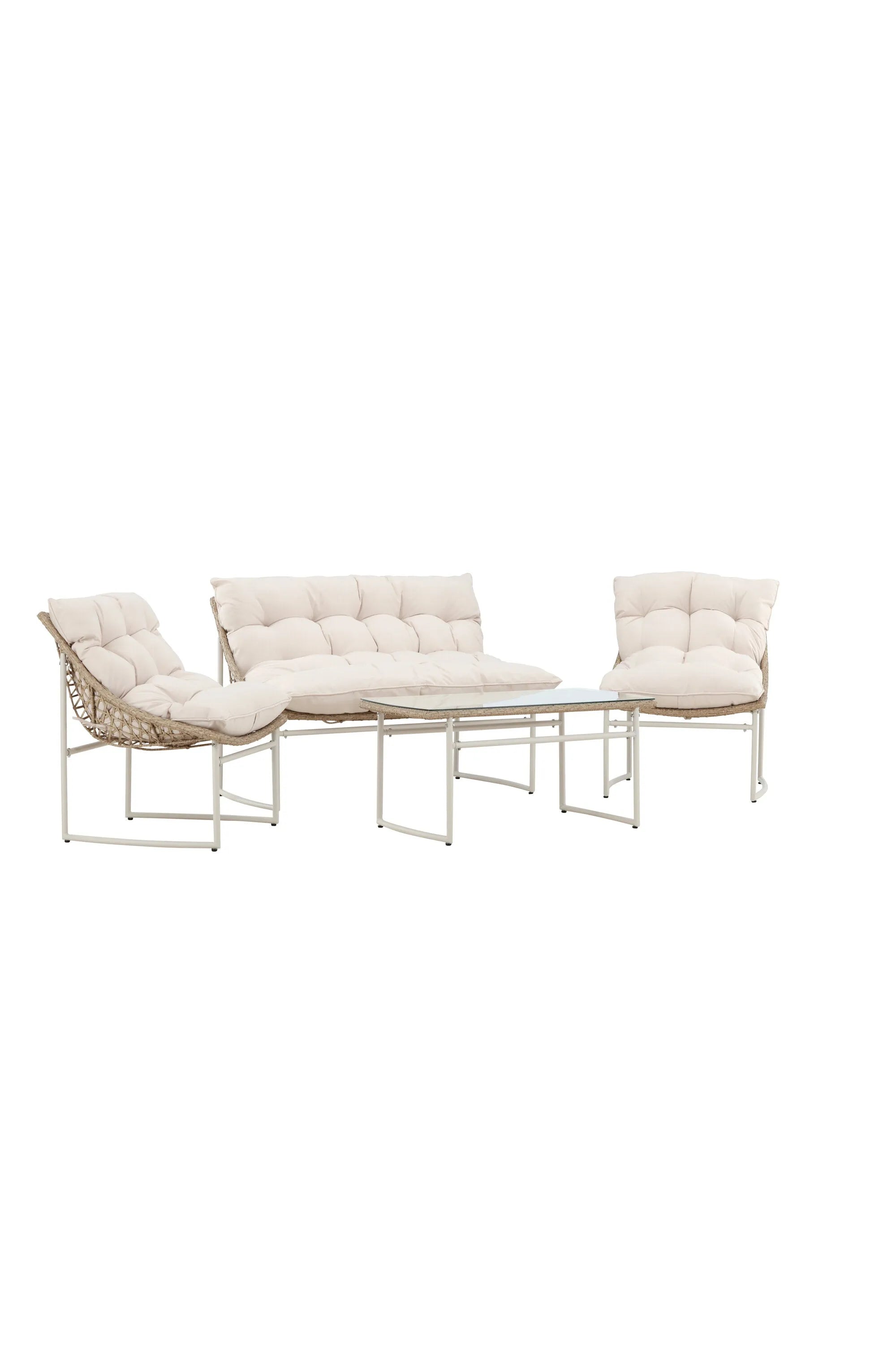 Tina Outdoor Sofa-Set in Weiss präsentiert im Onlineshop von KAQTU Design AG. Loungeset ist von Venture Home