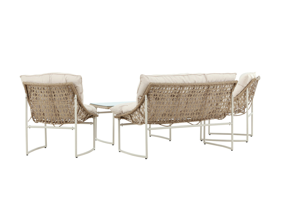 Tina Outdoor Sofa-Set in Weiss präsentiert im Onlineshop von KAQTU Design AG. Loungeset ist von Venture Home