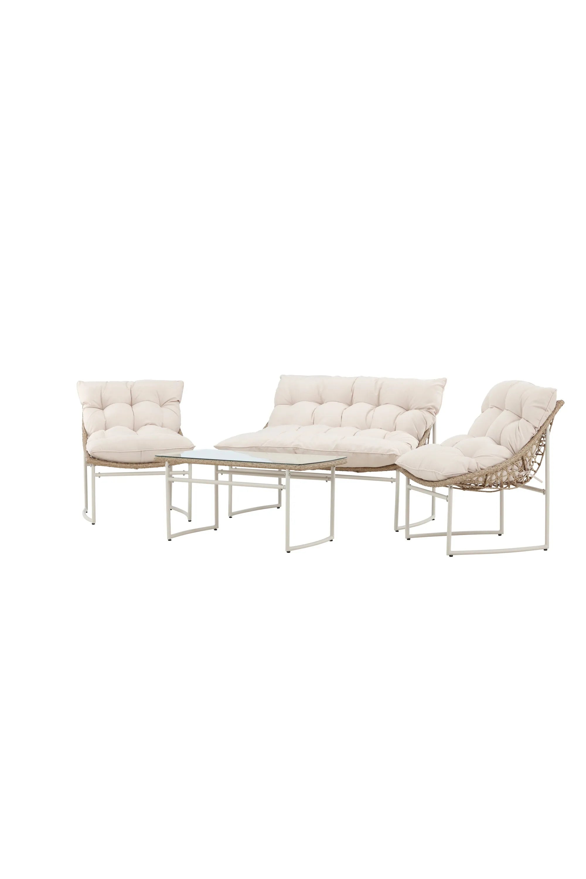 Tina Outdoor Sofa-Set in Weiss präsentiert im Onlineshop von KAQTU Design AG. Loungeset ist von Venture Home