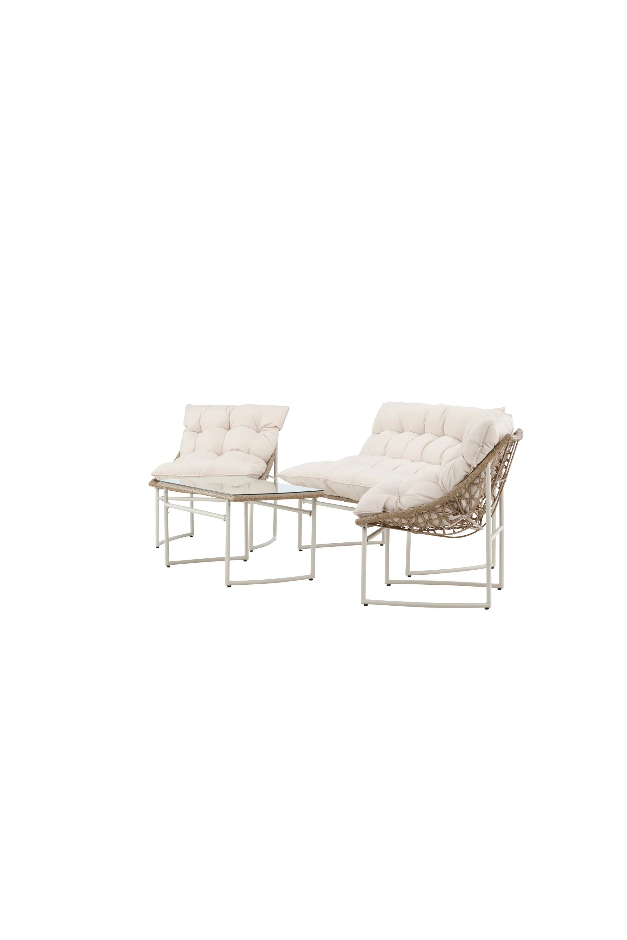 Tina Outdoor Sofa-Set in Weiss präsentiert im Onlineshop von KAQTU Design AG. Loungeset ist von Venture Home