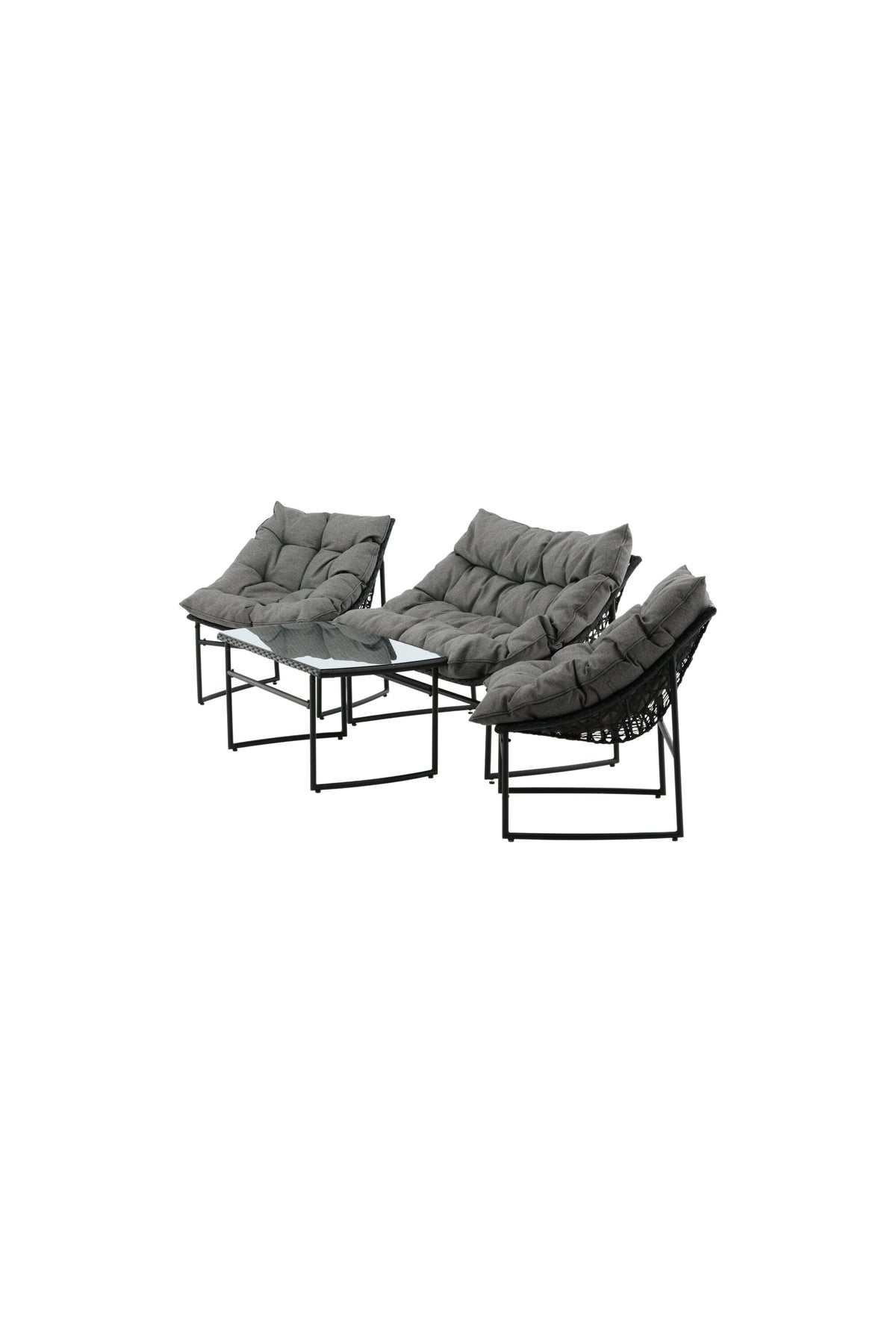 Tina Outdoor Sofa-Set in Schwarz präsentiert im Onlineshop von KAQTU Design AG. Loungeset ist von Venture Home