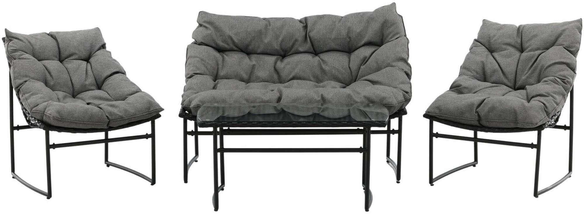 Das Tina Outdoor Sofa-Set von Venture Home bietet stilvollen Komfort und modernes Design für Ihre Aussenbereiche.