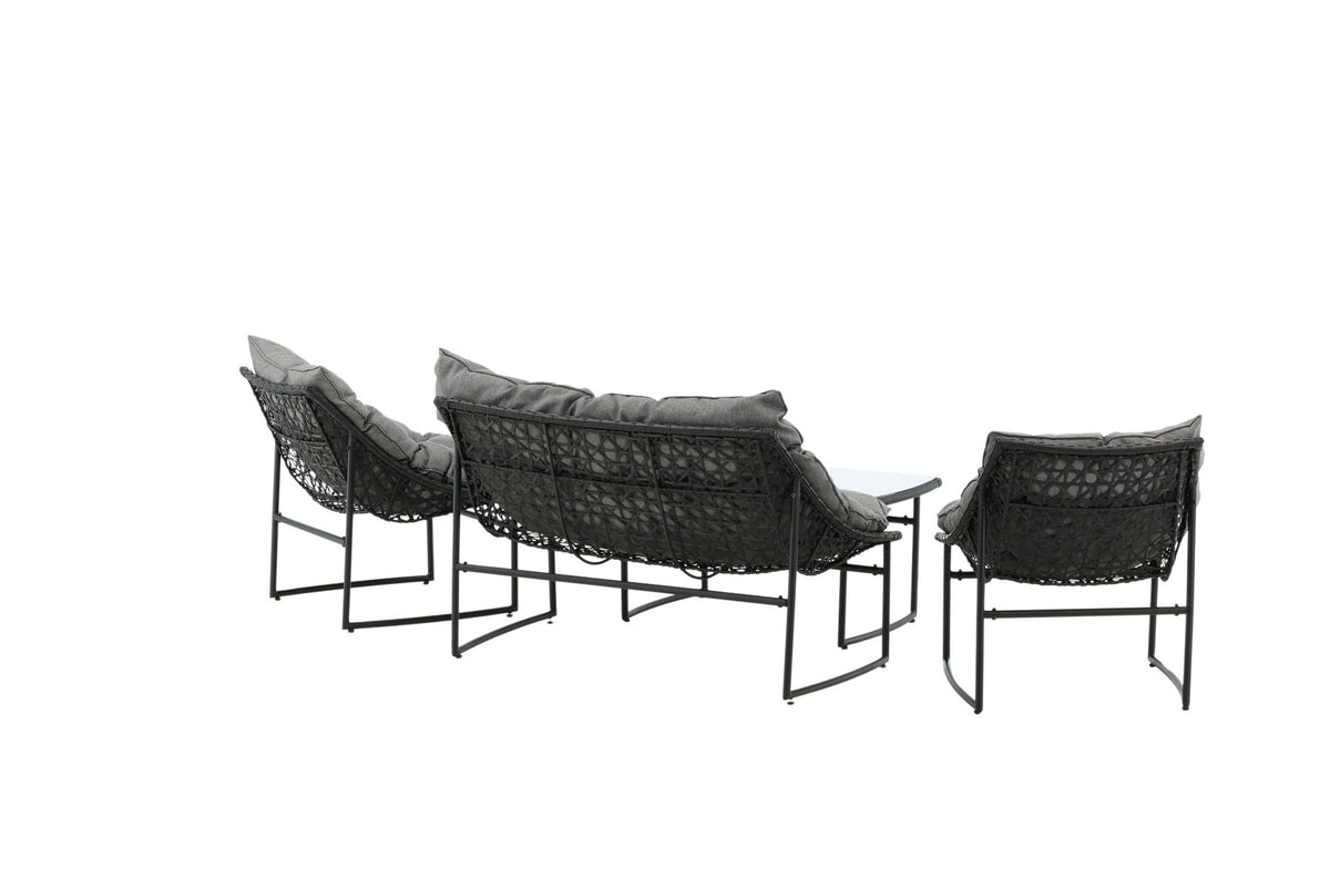 Tina Outdoor Sofa-Set in Schwarz präsentiert im Onlineshop von KAQTU Design AG. Loungeset ist von Venture Home