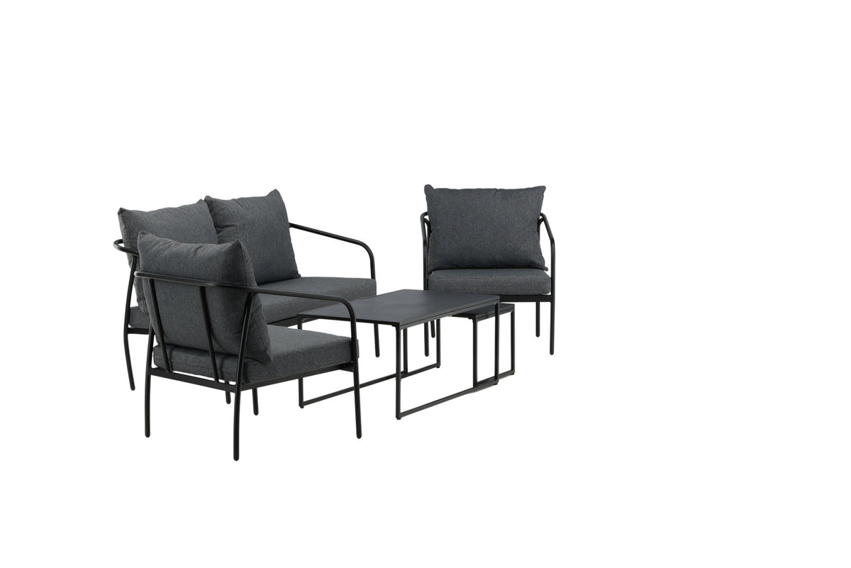 Sopot Sofagarnitur in Schwarz präsentiert im Onlineshop von KAQTU Design AG. Loungeset ist von Venture Home