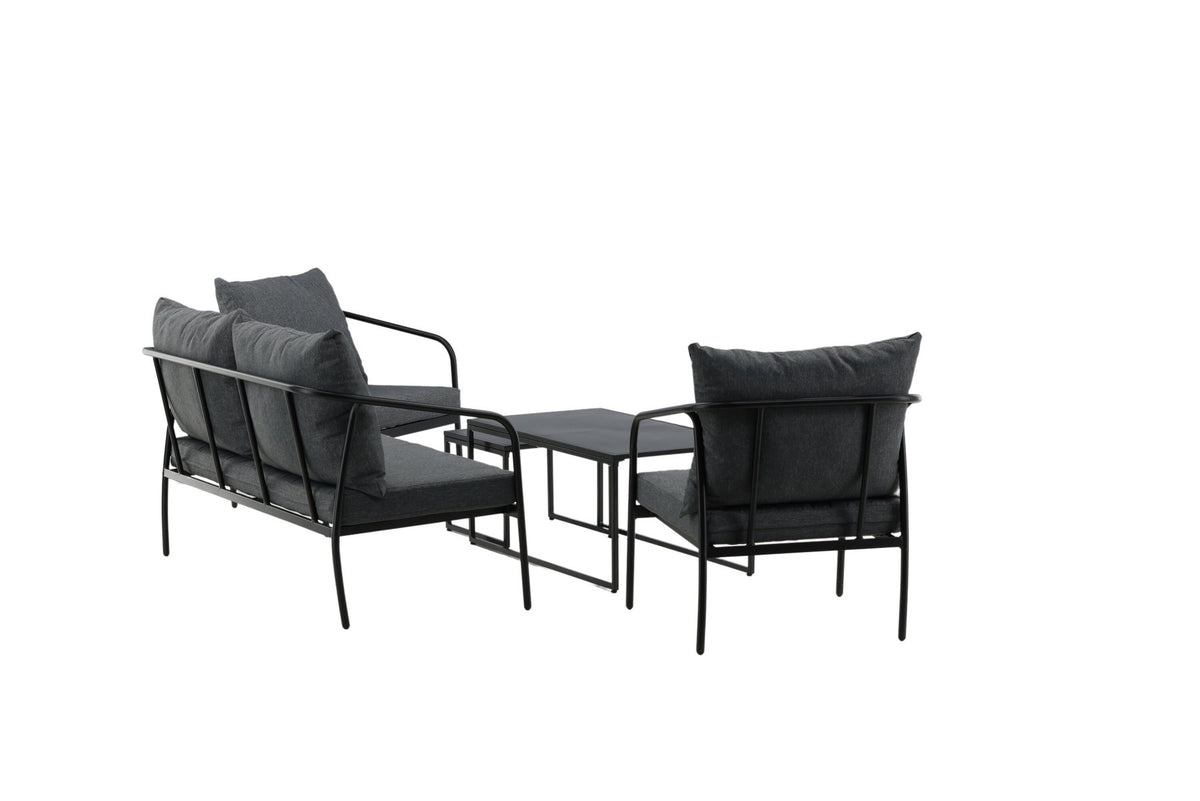 Sopot Sofagarnitur in Schwarz präsentiert im Onlineshop von KAQTU Design AG. Loungeset ist von Venture Home