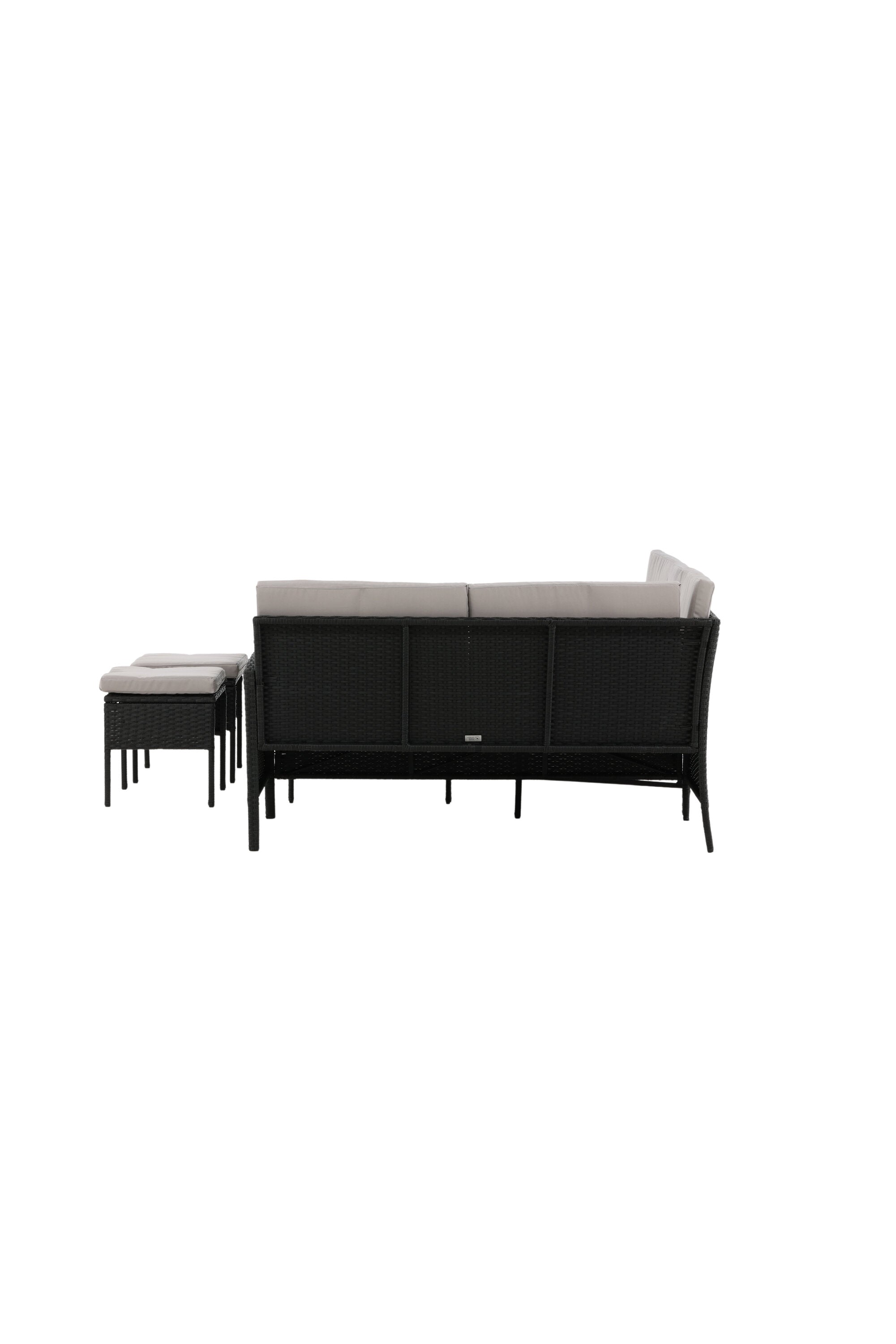 Knock Ecksofa Outdoorset 110cm in Schwarz / Grau präsentiert im Onlineshop von KAQTU Design AG. Loungeset ist von Venture Home