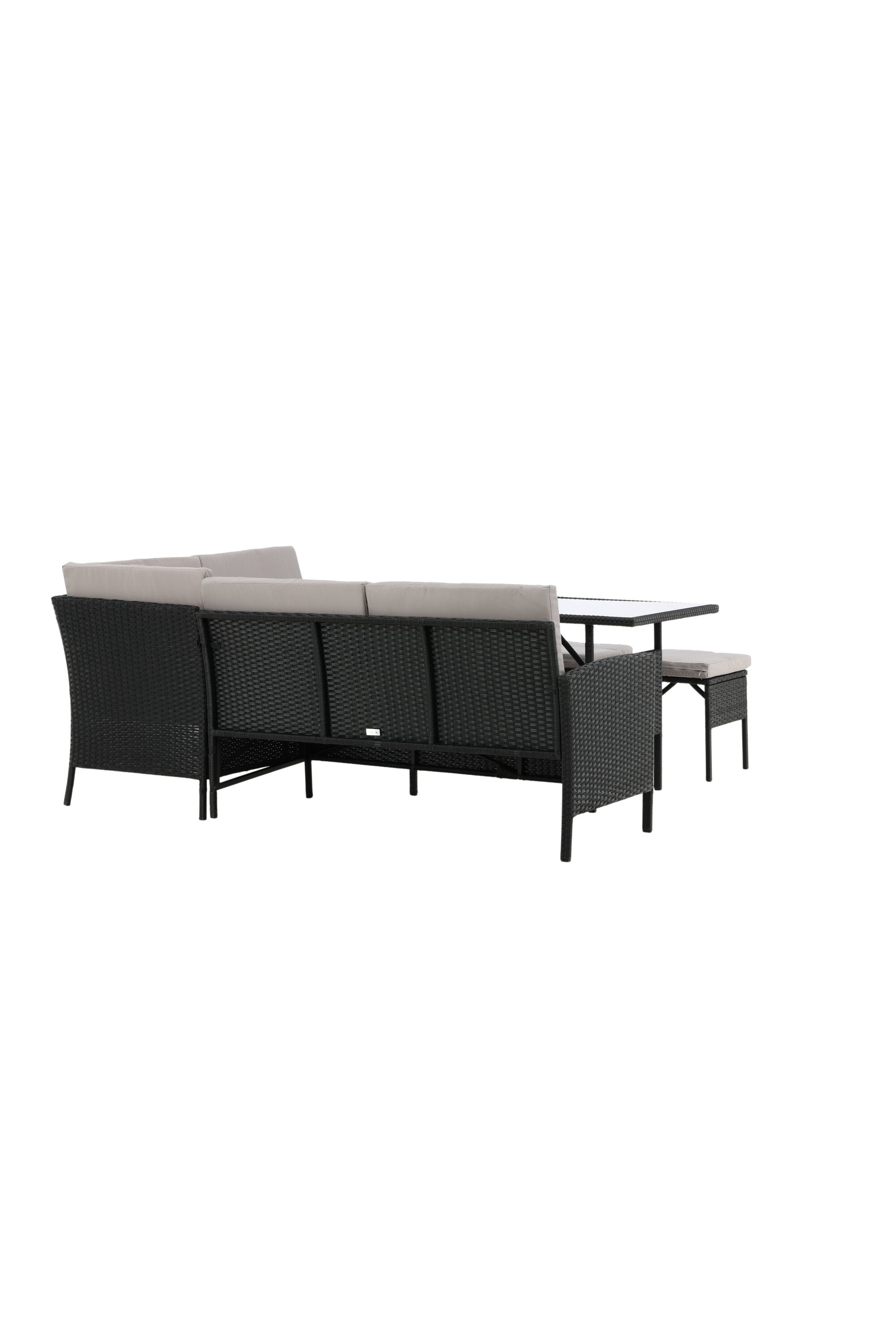 Knock Ecksofa Outdoorset 110cm in Schwarz / Grau präsentiert im Onlineshop von KAQTU Design AG. Loungeset ist von Venture Home