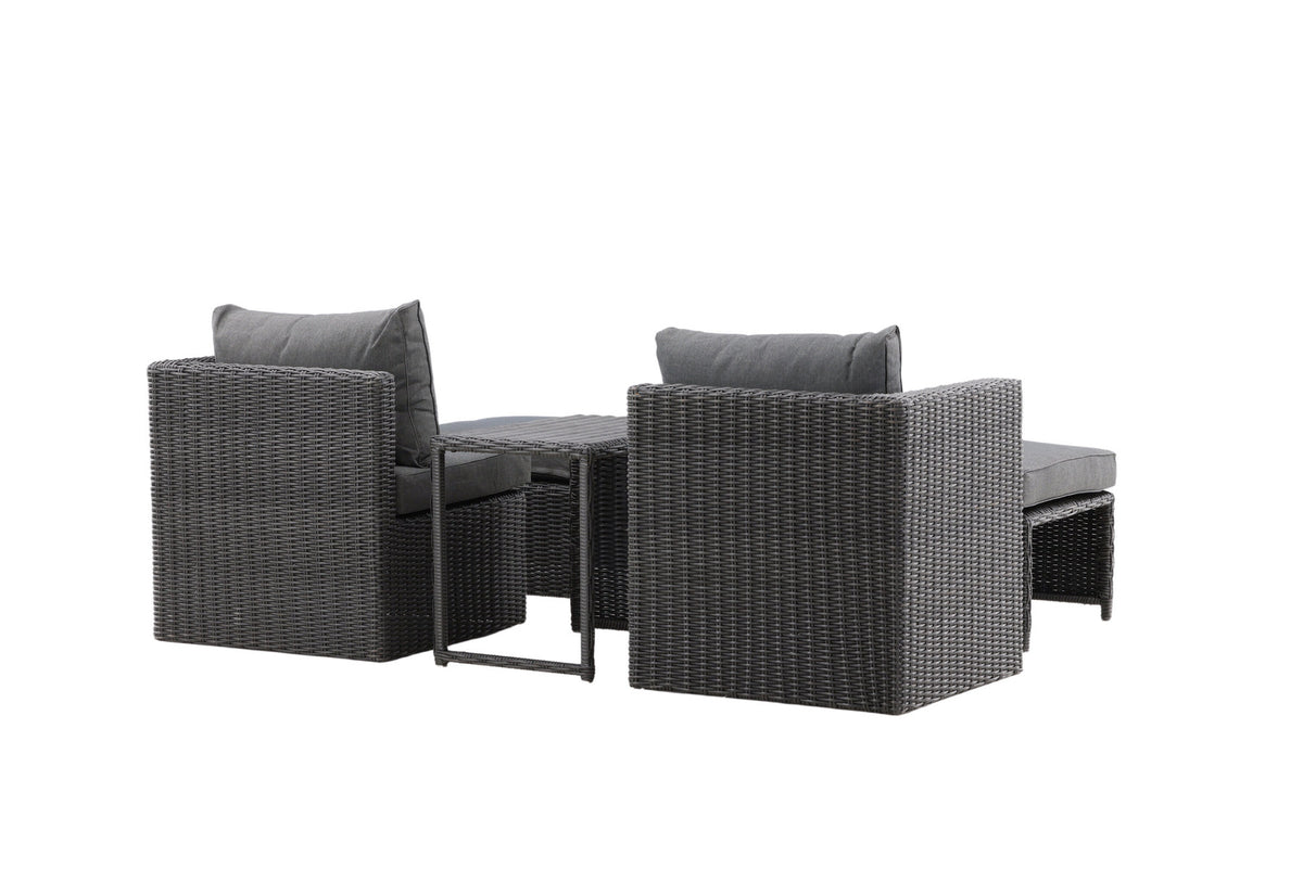 Quad Lounge Outdoorset 63cm in Schwarz präsentiert im Onlineshop von KAQTU Design AG. Loungeset ist von Venture Home