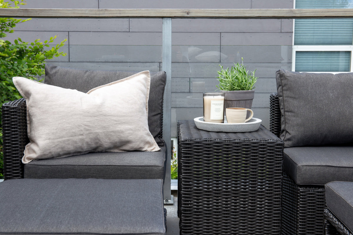 Quad Lounge Outdoorset 63cm in Schwarz präsentiert im Onlineshop von KAQTU Design AG. Loungeset ist von Venture Home