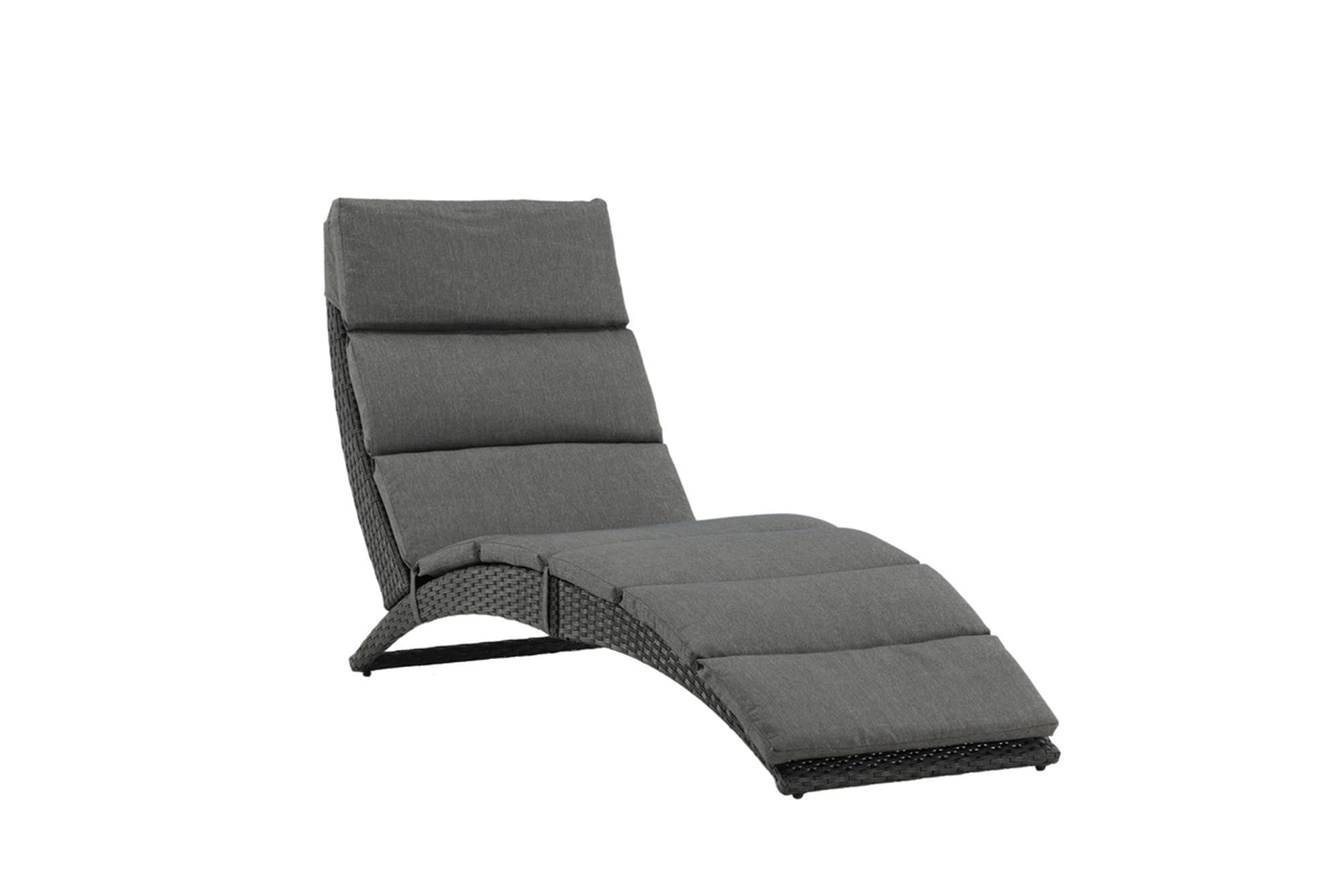 Archie Sun Lounge in Schwarz präsentiert im Onlineshop von KAQTU Design AG. Liegestuhl ist von Venture Home