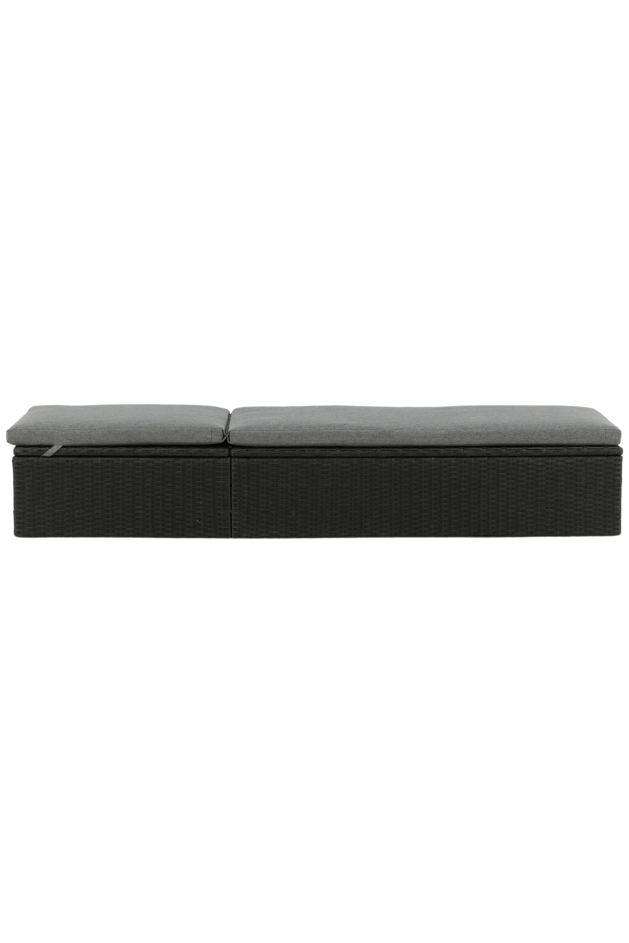 Quad Sonnenlounge in Schwarz präsentiert im Onlineshop von KAQTU Design AG. Liegestuhl ist von Venture Home