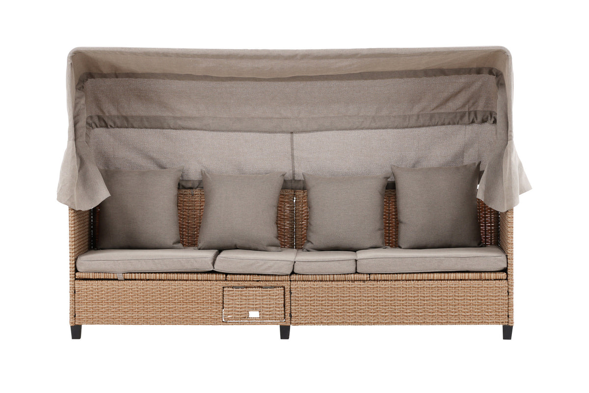 Nopy Sonnenlounge in Beige präsentiert im Onlineshop von KAQTU Design AG. Liegestuhl ist von Venture Home
