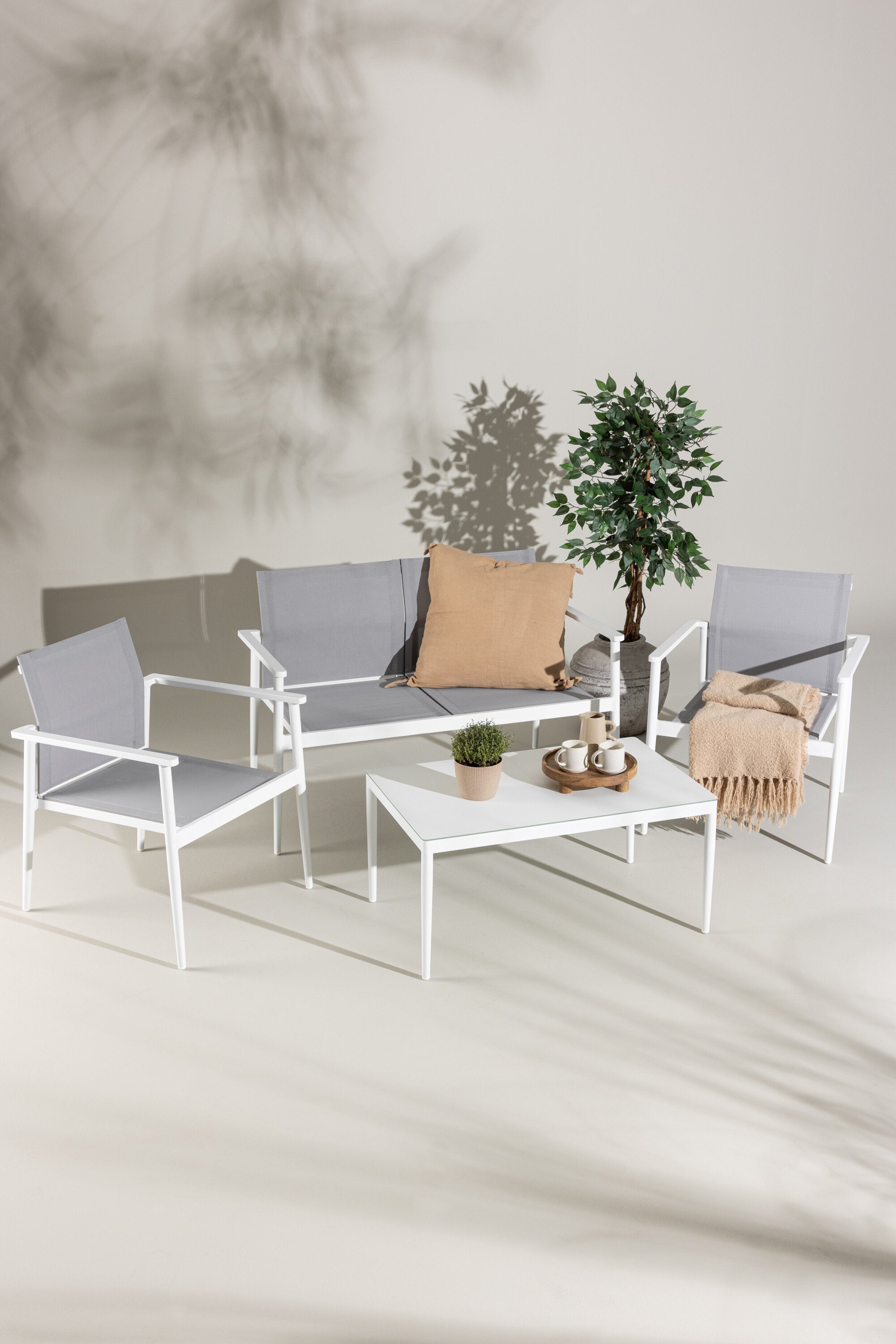 Break Sofa Outdoorset 90cm in Weiß präsentiert im Onlineshop von KAQTU Design AG. Loungeset ist von Venture Home