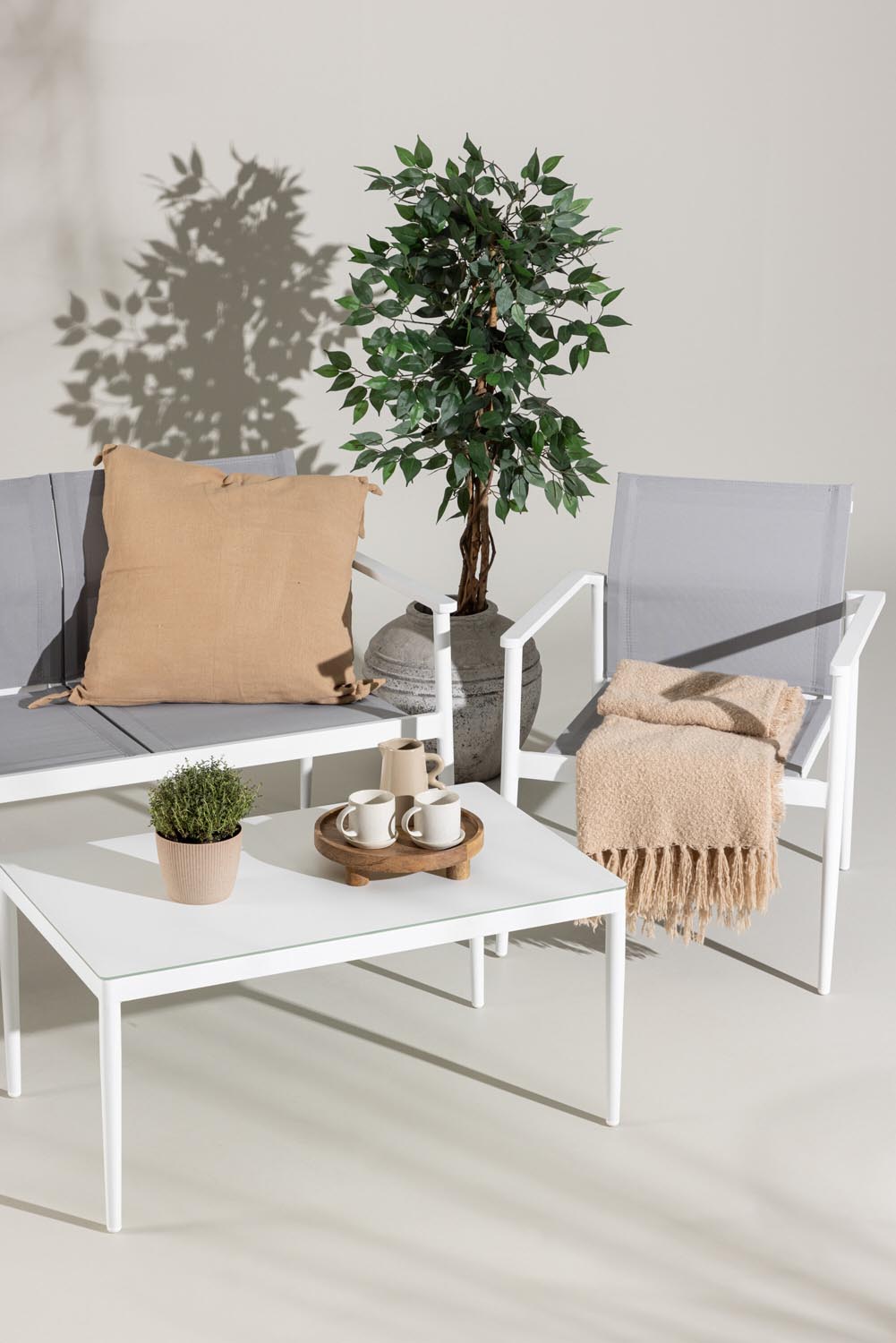 Break Sofa Outdoorset 90cm in Weiß präsentiert im Onlineshop von KAQTU Design AG. Loungeset ist von Venture Home
