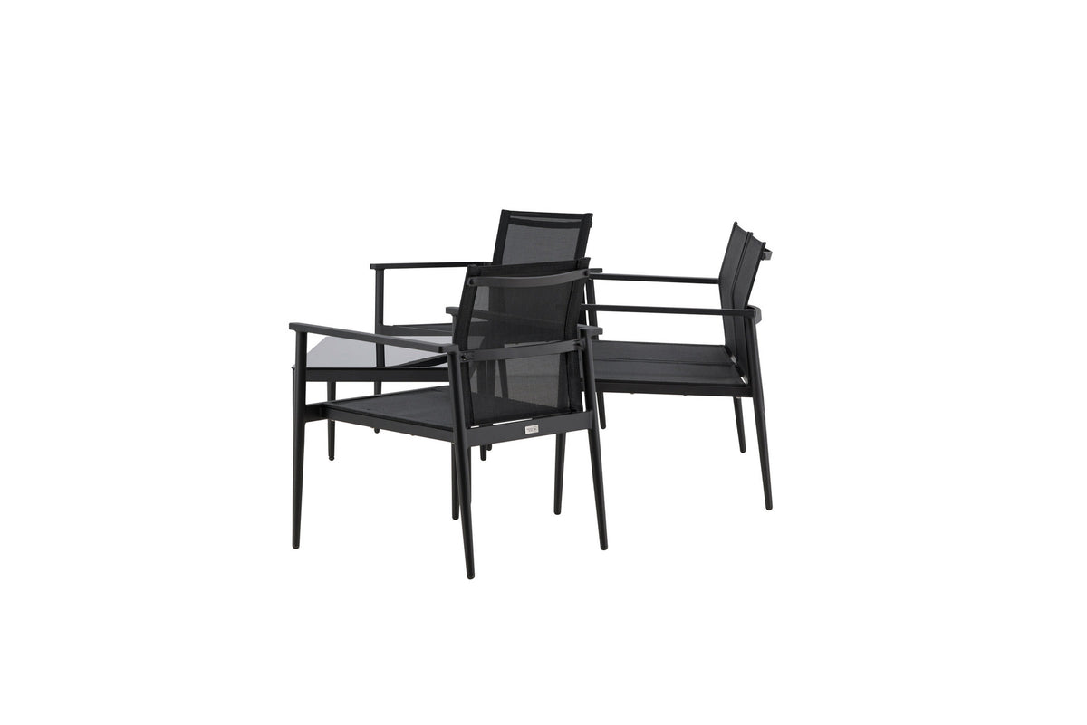 Break Sofa Outdoorset 90cm in Schwarz präsentiert im Onlineshop von KAQTU Design AG. Loungeset ist von Venture Home