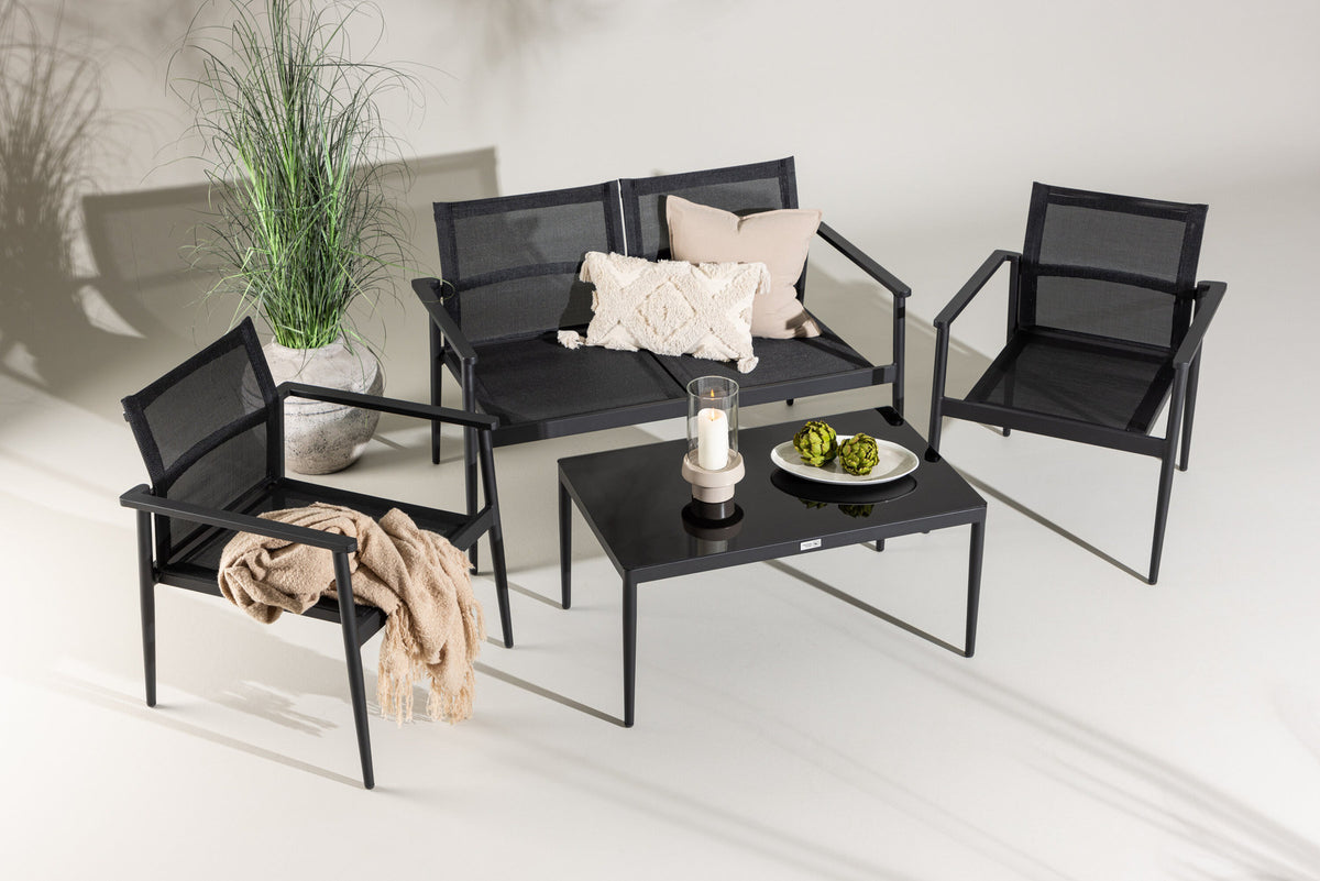 Break Sofa Outdoorset 90cm in Schwarz präsentiert im Onlineshop von KAQTU Design AG. Loungeset ist von Venture Home