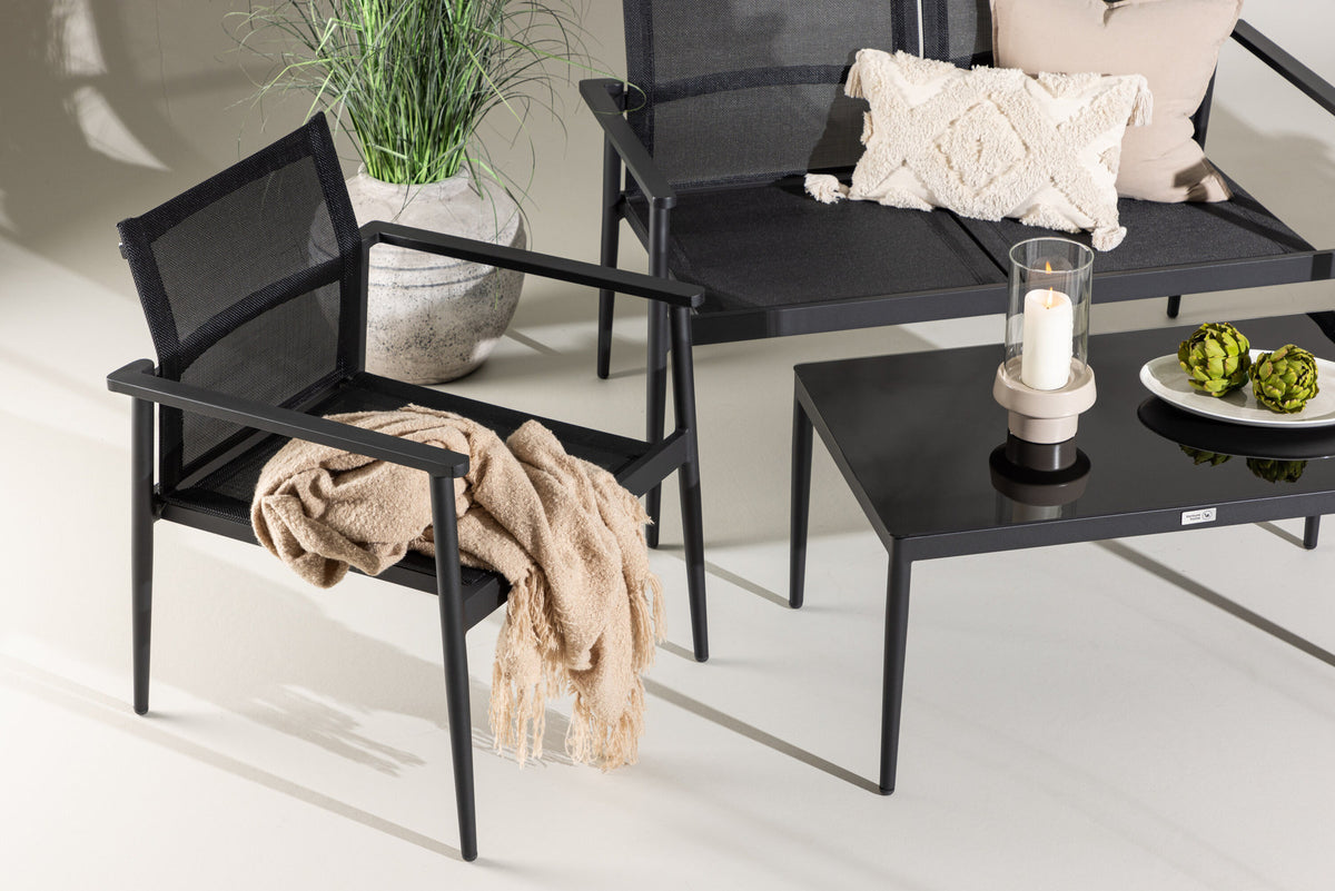 Break Sofa Outdoorset 90cm in Schwarz präsentiert im Onlineshop von KAQTU Design AG. Loungeset ist von Venture Home
