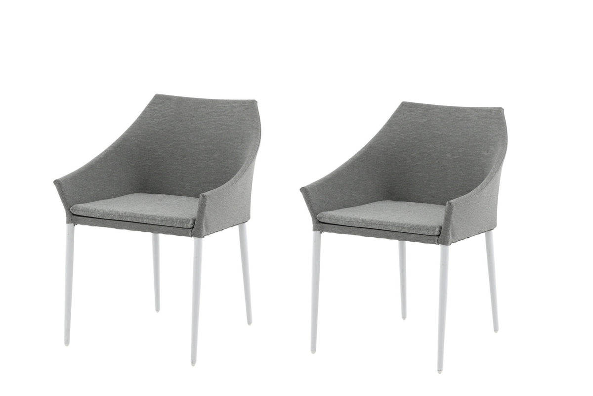 Spoga Stuhl in Weiss/Grau präsentiert im Onlineshop von KAQTU Design AG. Gartenstuhl ist von Venture Home
