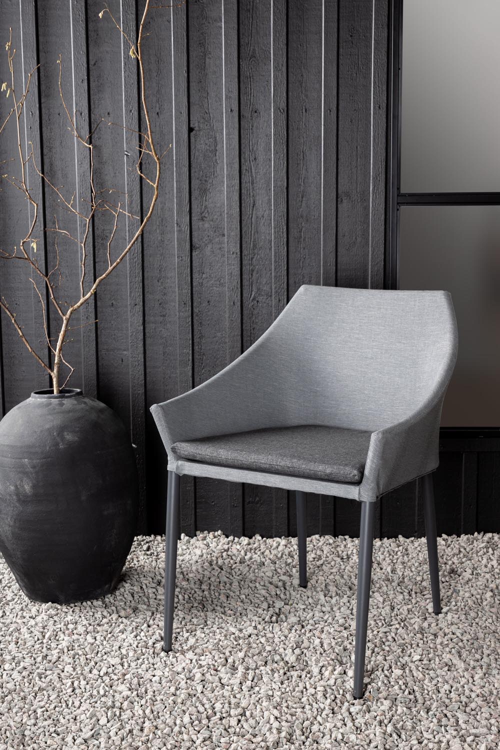 Spoga Stuhl in Schwarz/Grau präsentiert im Onlineshop von KAQTU Design AG. Gartenstuhl ist von Venture Home