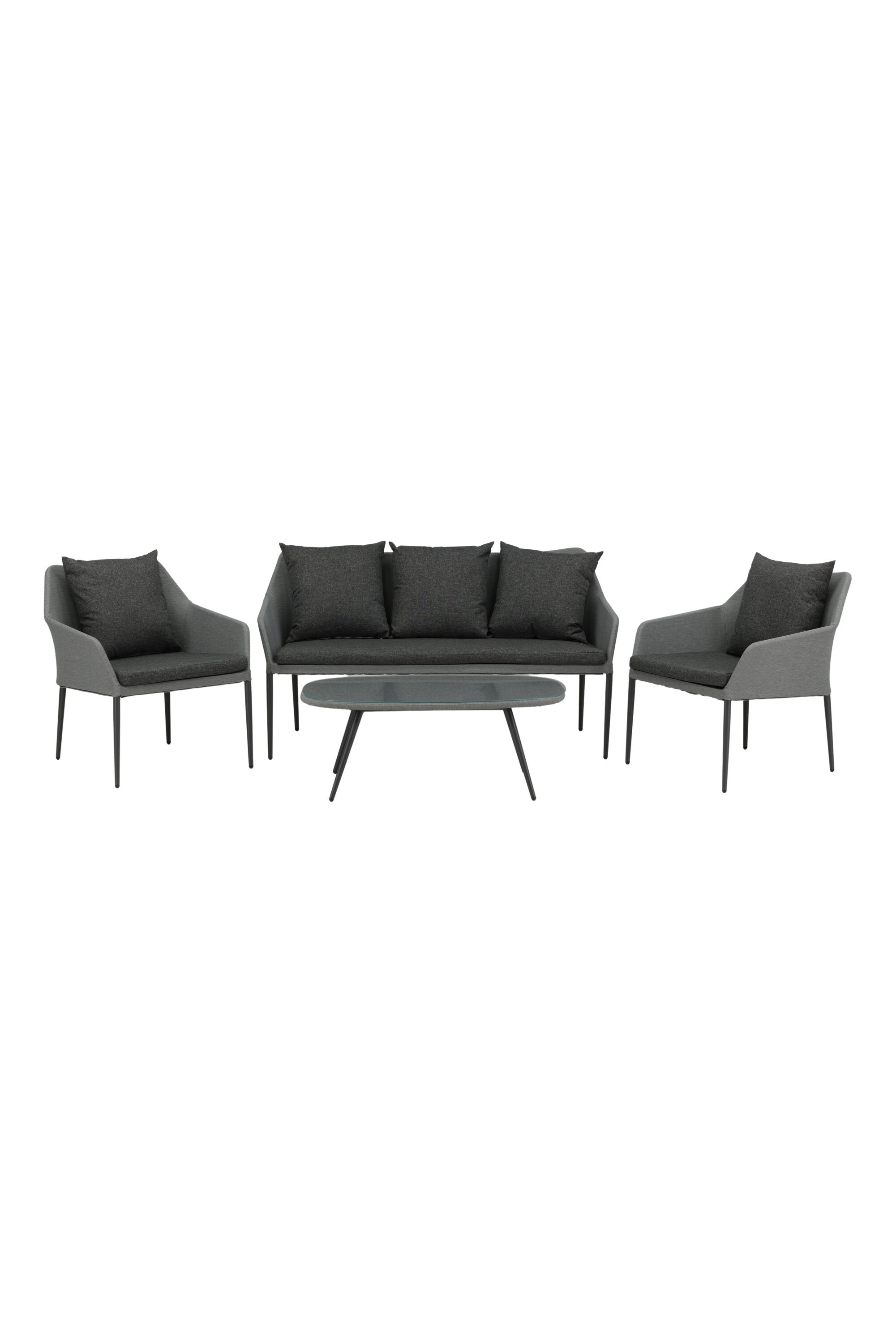 Spoga Sofagarnitur in Schwarz/Grau präsentiert im Onlineshop von KAQTU Design AG. Loungeset ist von Venture Home
