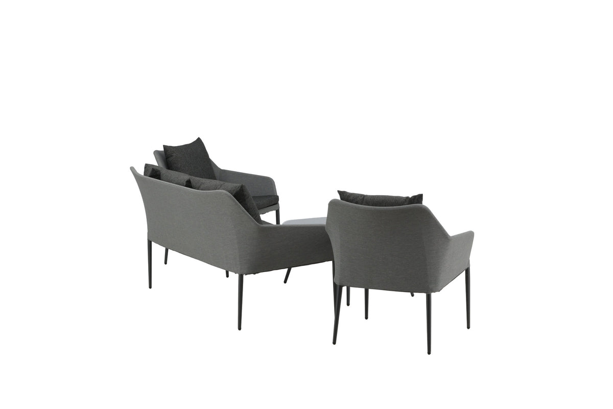 Spoga Sofagarnitur in Schwarz/Grau präsentiert im Onlineshop von KAQTU Design AG. Loungeset ist von Venture Home