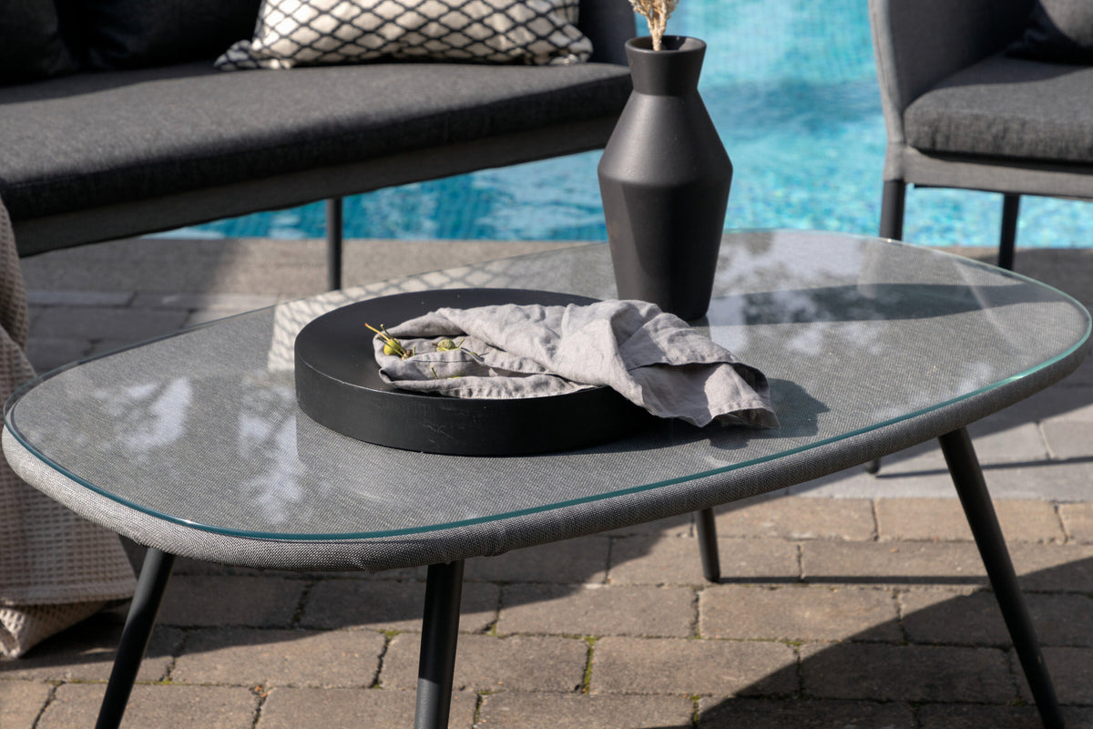 Spoga Sofagarnitur in Schwarz/Grau präsentiert im Onlineshop von KAQTU Design AG. Loungeset ist von Venture Home