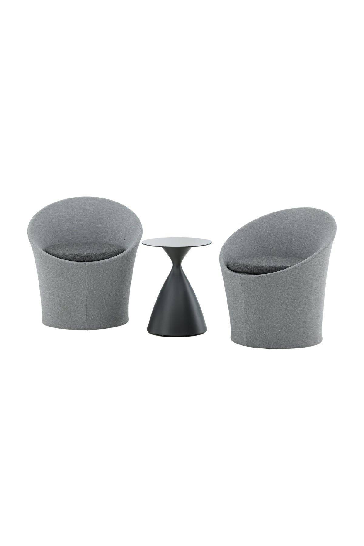 Spoga Lounge Outdoorset ⌀40cm in Schwarz/Grau präsentiert im Onlineshop von KAQTU Design AG. Loungeset ist von Venture Home