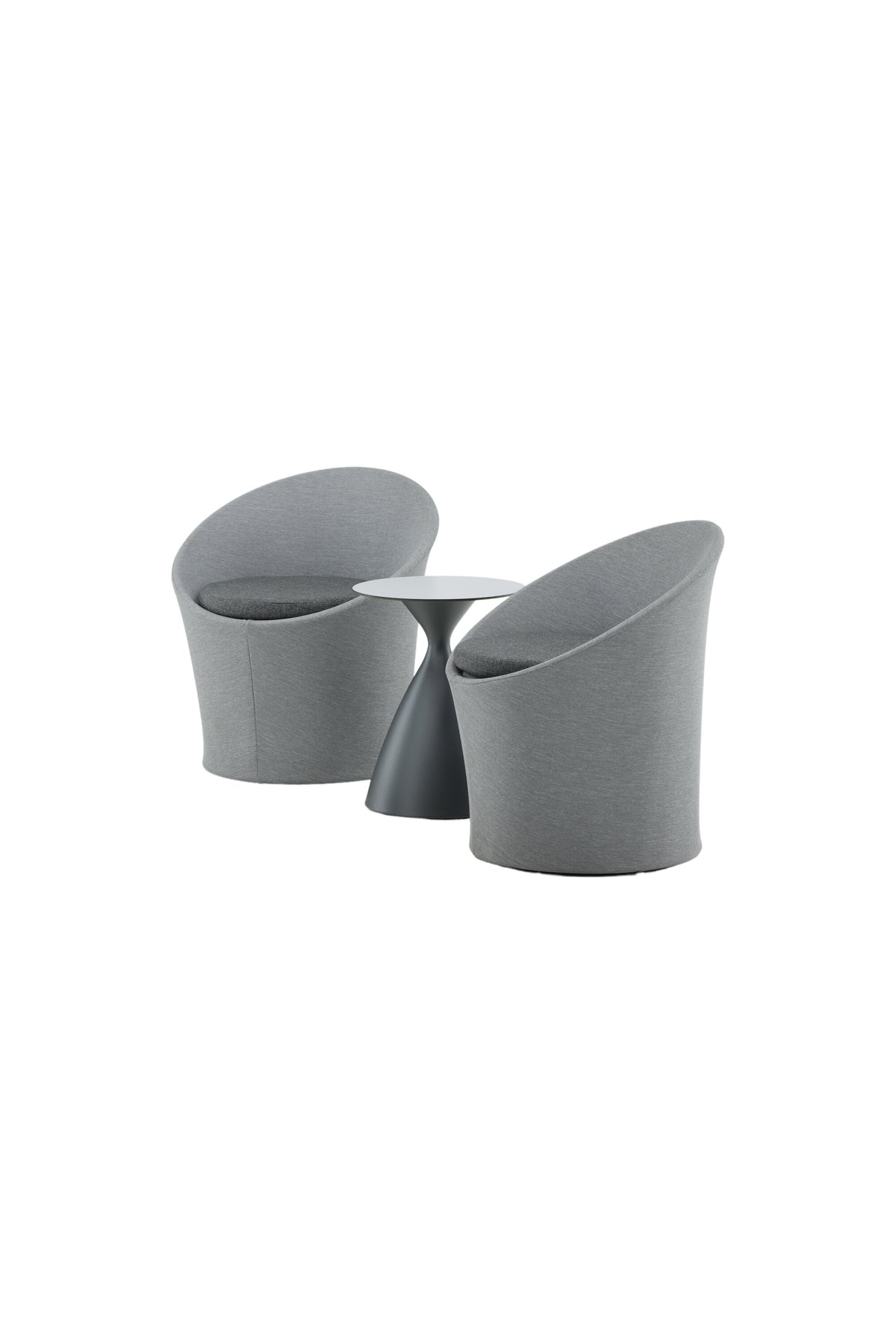 Spoga Lounge Outdoorset ⌀40cm in Schwarz/Grau präsentiert im Onlineshop von KAQTU Design AG. Loungeset ist von Venture Home