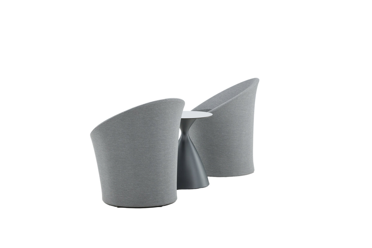 Spoga Lounge Outdoorset ⌀40cm in Schwarz/Grau präsentiert im Onlineshop von KAQTU Design AG. Loungeset ist von Venture Home