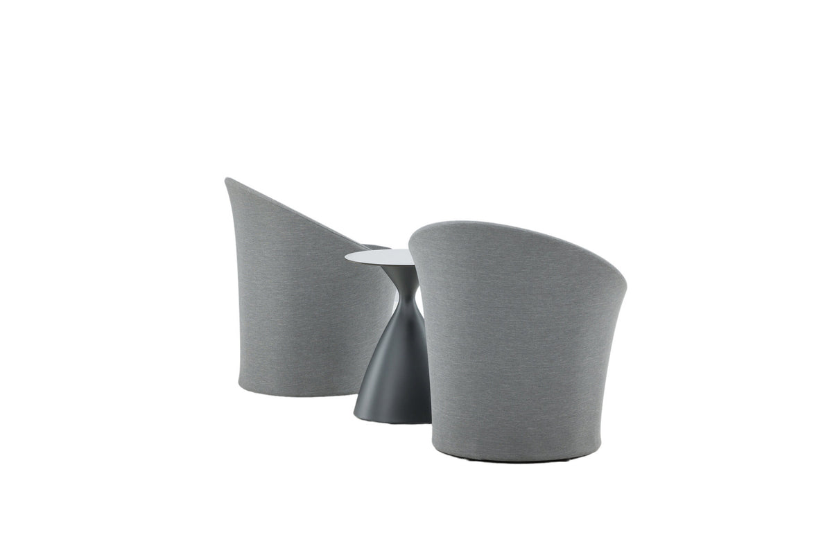 Spoga Lounge Outdoorset ⌀40cm in Schwarz/Grau präsentiert im Onlineshop von KAQTU Design AG. Loungeset ist von Venture Home