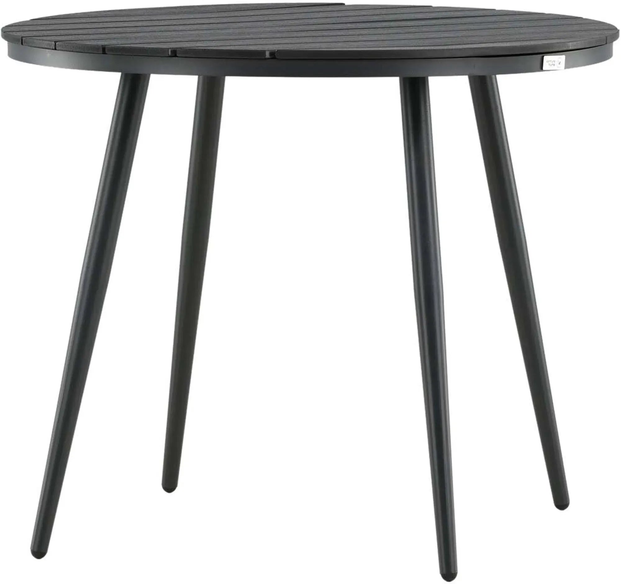 Runder Gartentisch von Venture Home, modern und wetterfest, perfekt für den Außenbereich und langlebige Eleganz.