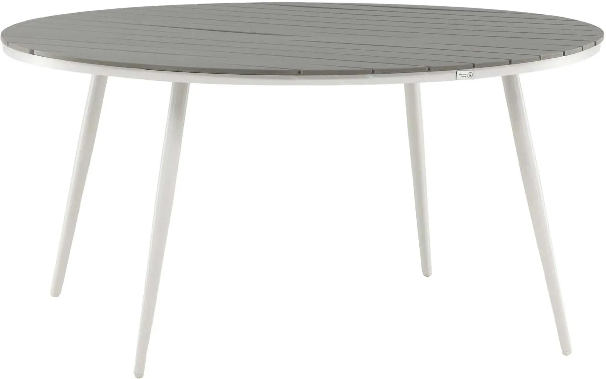 Runder Gartentisch von Venture Home, modern und robust, perfekt für den Garten, wetterfest und vielseitig einsetzbar.