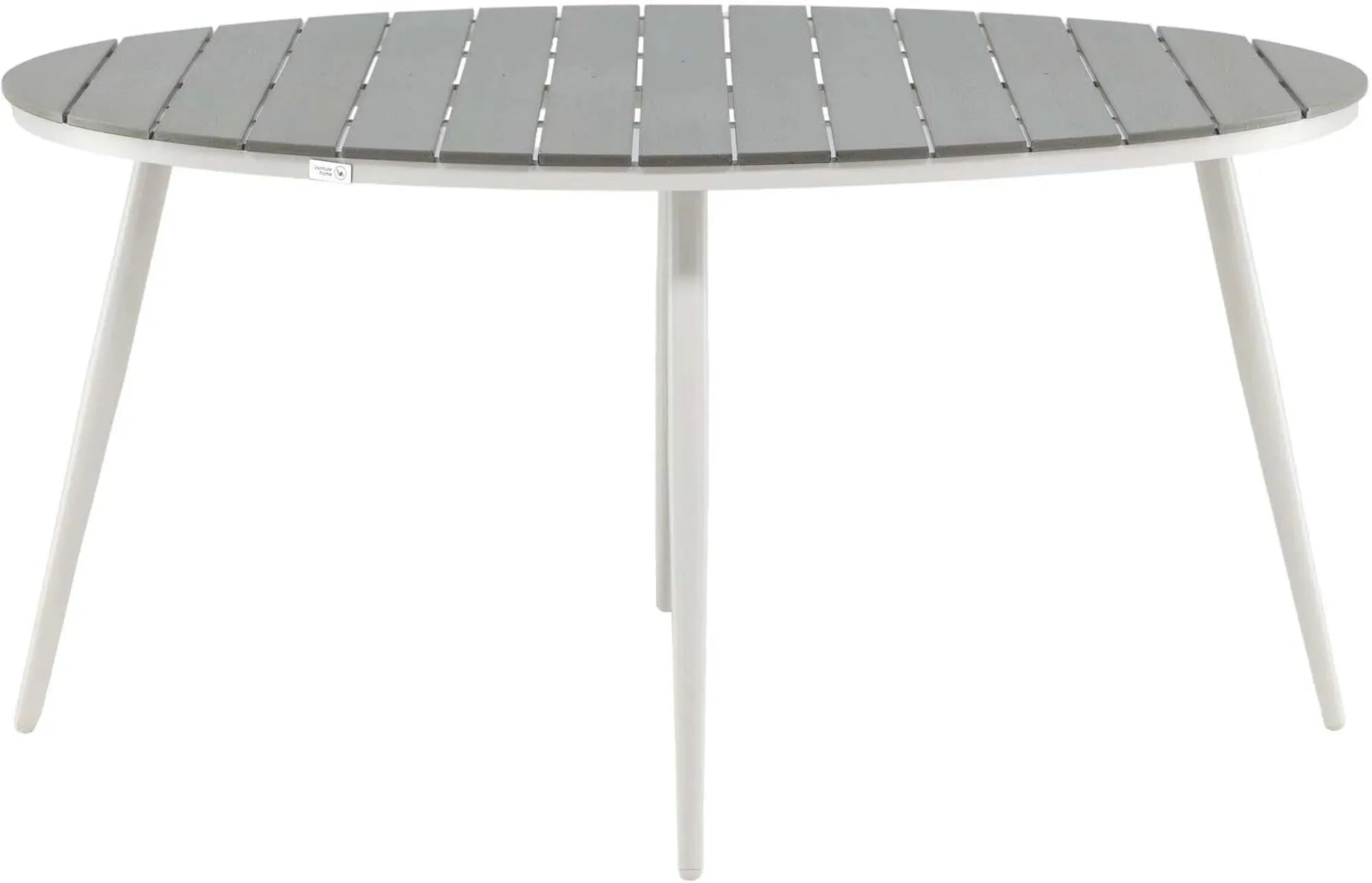 Runder Gartentisch von Venture Home, ideal für den Außenbereich, robust, wetterbeständig und modern gestaltet.