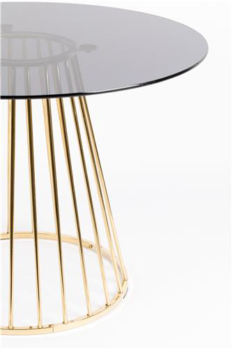 Tisch FLORIS in Gold präsentiert im Onlineshop von KAQTU Design AG. Esstisch ist von White Label Living