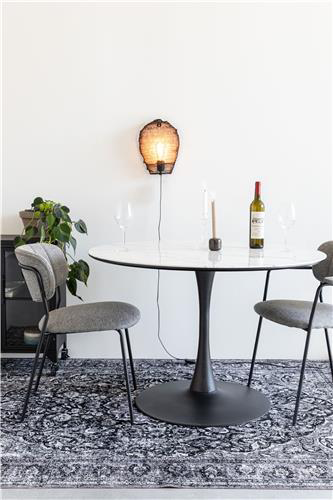 Tisch MARU WHITE in Weiss/Schwarz präsentiert im Onlineshop von KAQTU Design AG. Esstisch ist von White Label Living