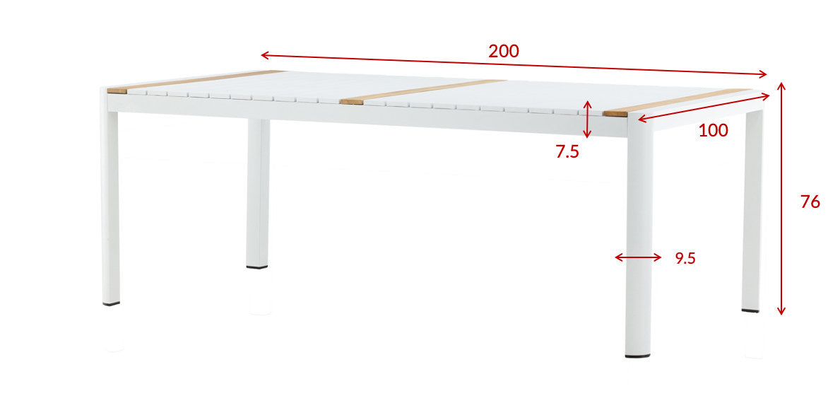 Togo Gartentisch in Weiss präsentiert im Onlineshop von KAQTU Design AG. Gartentisch ist von Venture Home