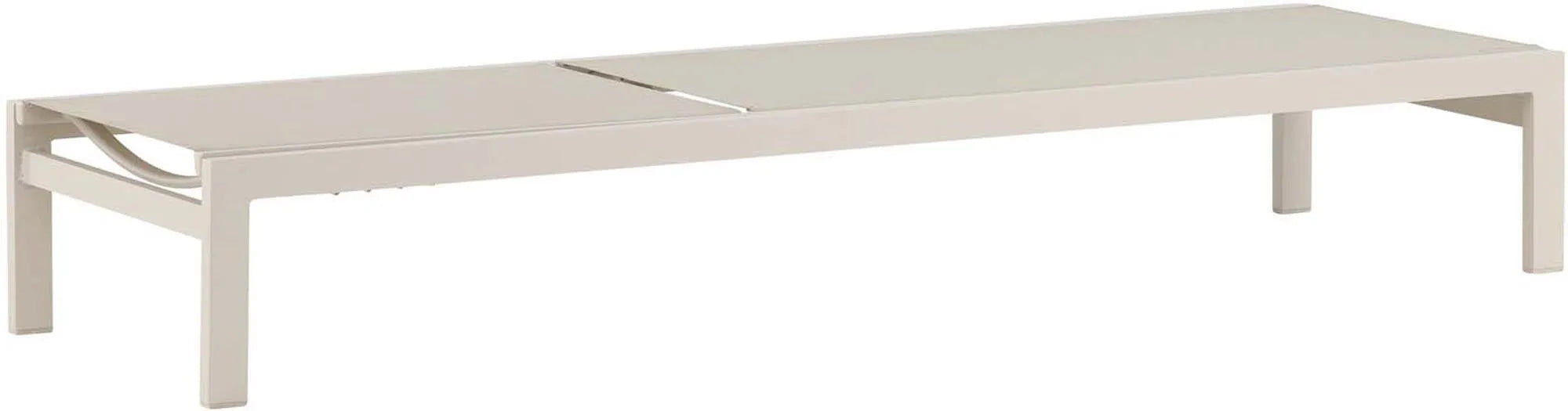 Elegante Sonnenliege aus Aluminium, wetterfest, ergonomisch, ideal für Garten und Terrasse. Stilvoller Komfort für entspannte Stunden.