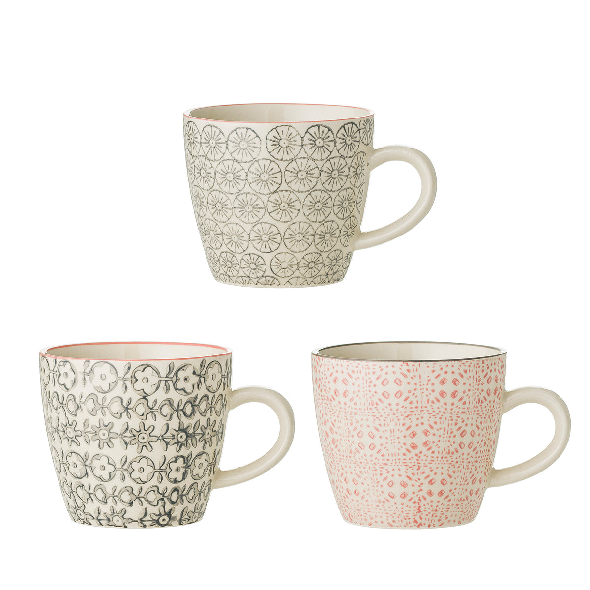 Cécile Tasse, Rose, Steingut in Rose präsentiert im Onlineshop von KAQTU Design AG. Tasse ist von Bloomingville