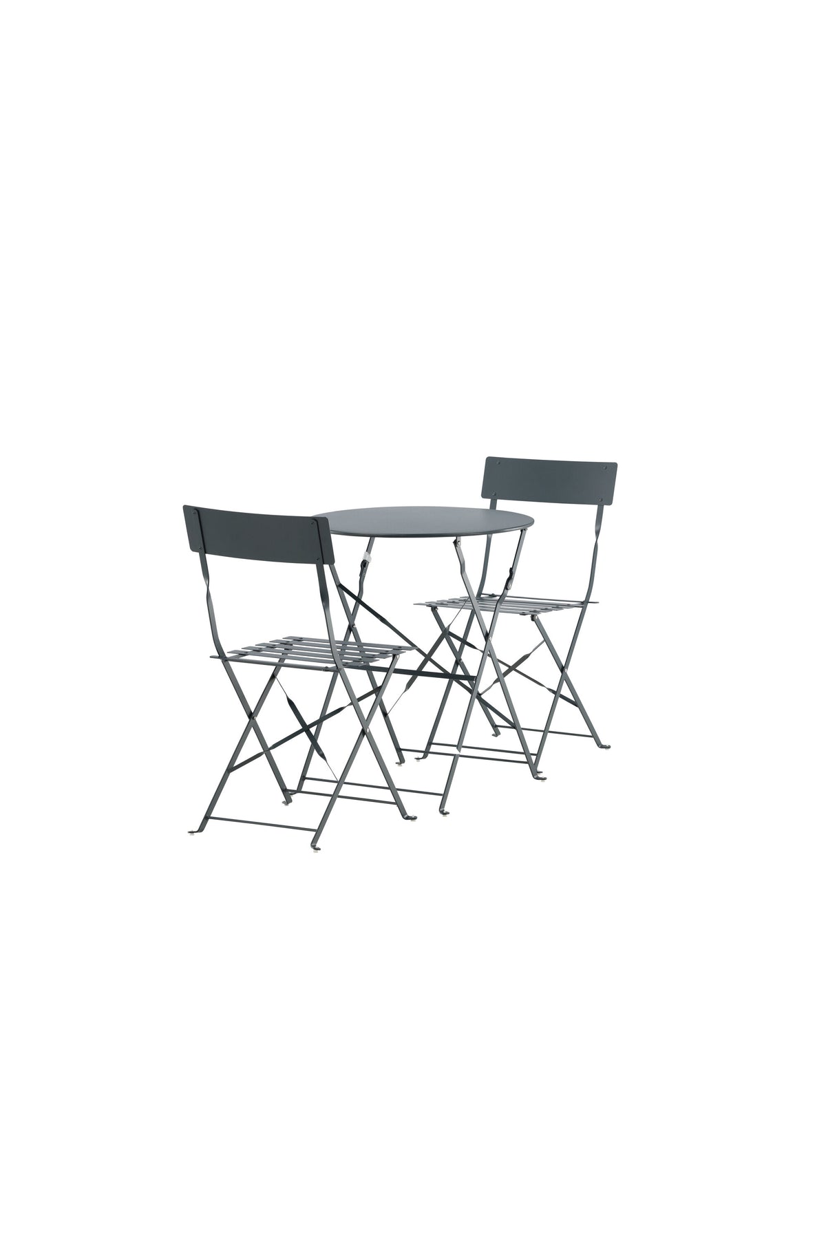 Marseille Café Outdoorset ⌀60cm/2St. in Dunkelgrau präsentiert im Onlineshop von KAQTU Design AG. Gartentischset ist von Venture Home