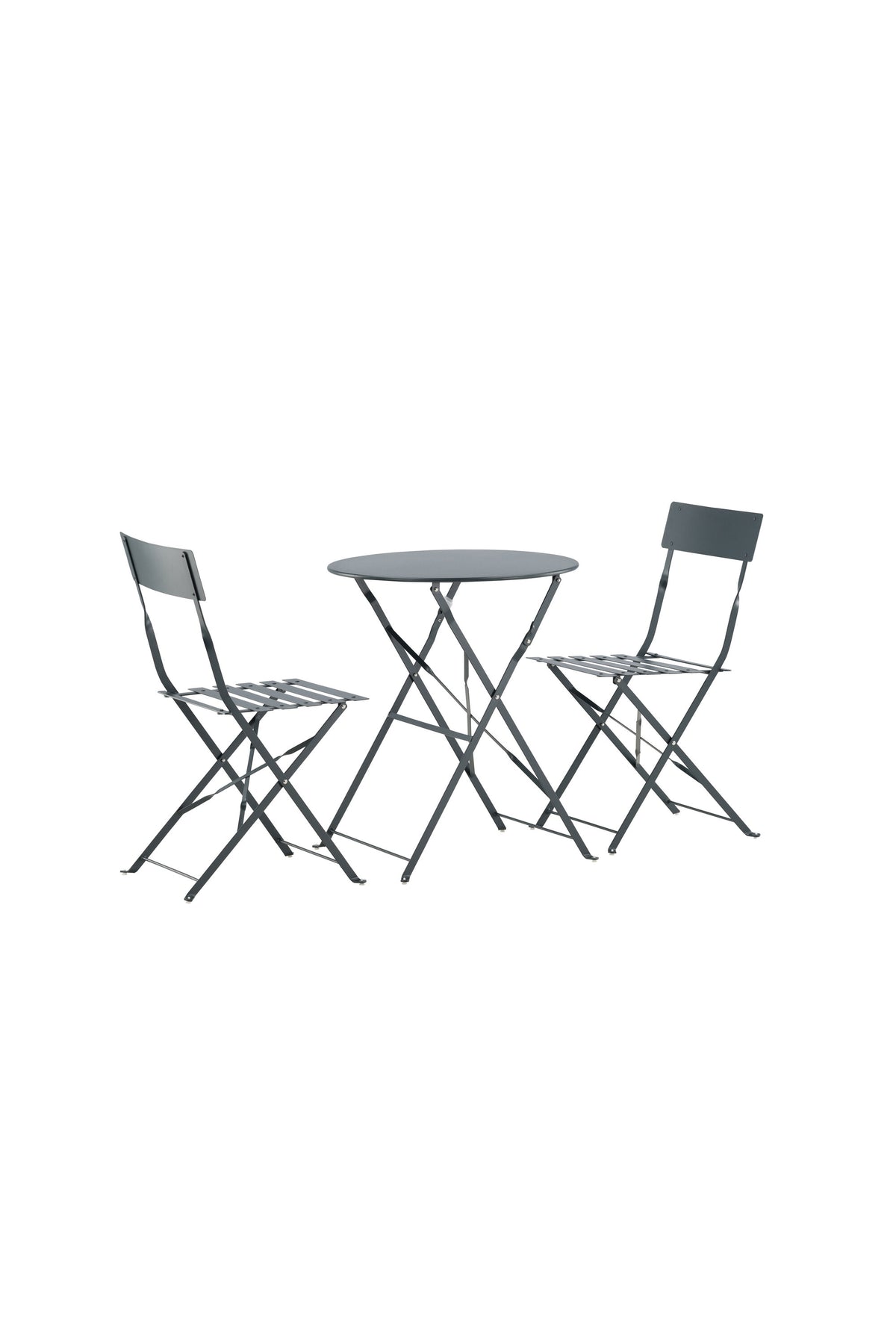 Marseille Café Outdoorset ⌀60cm/2St. in Dunkelgrau präsentiert im Onlineshop von KAQTU Design AG. Gartentischset ist von Venture Home